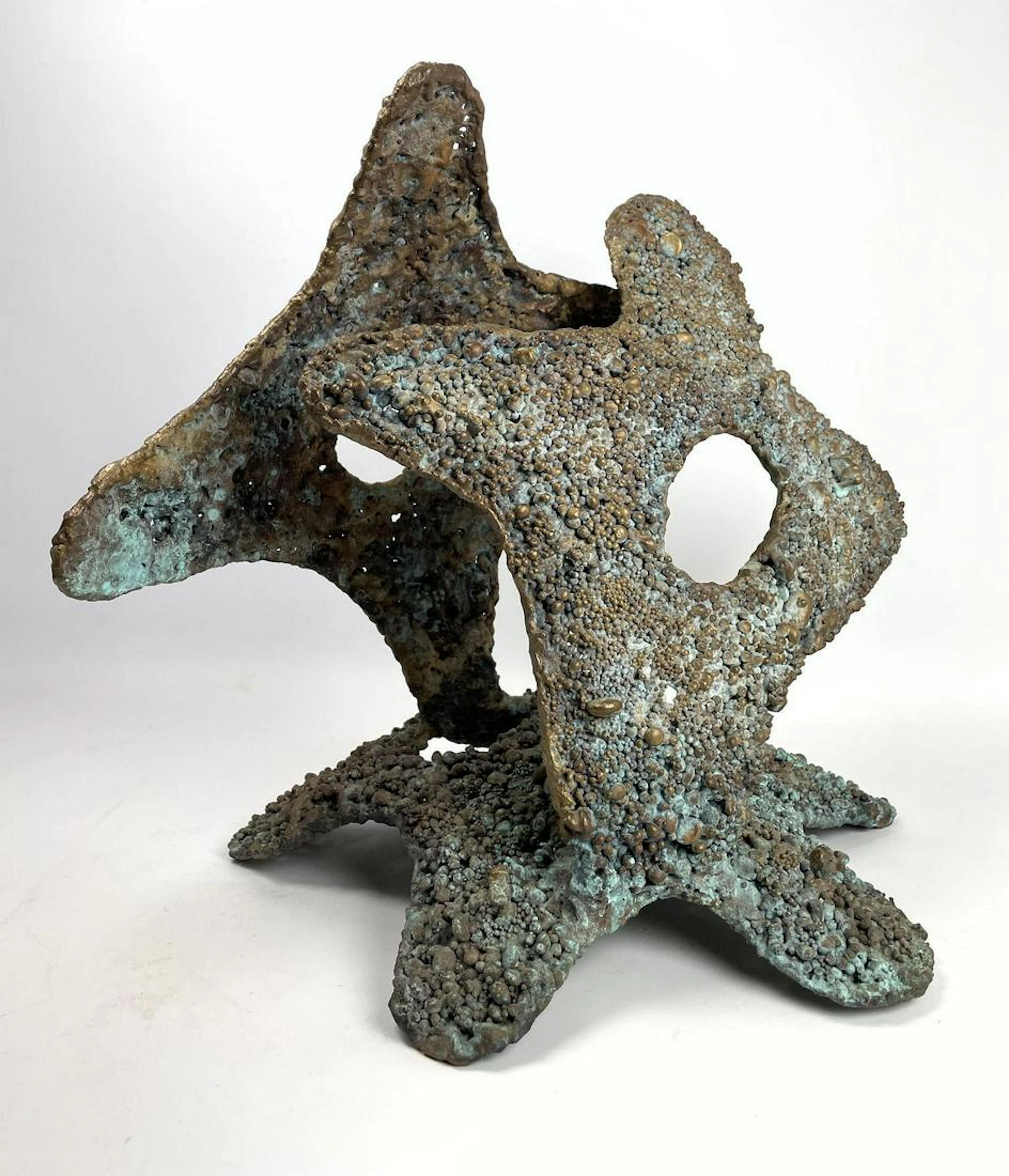 VAL BERTOIA 1989 Cast Modernist Sculpture. "Sand Dancer