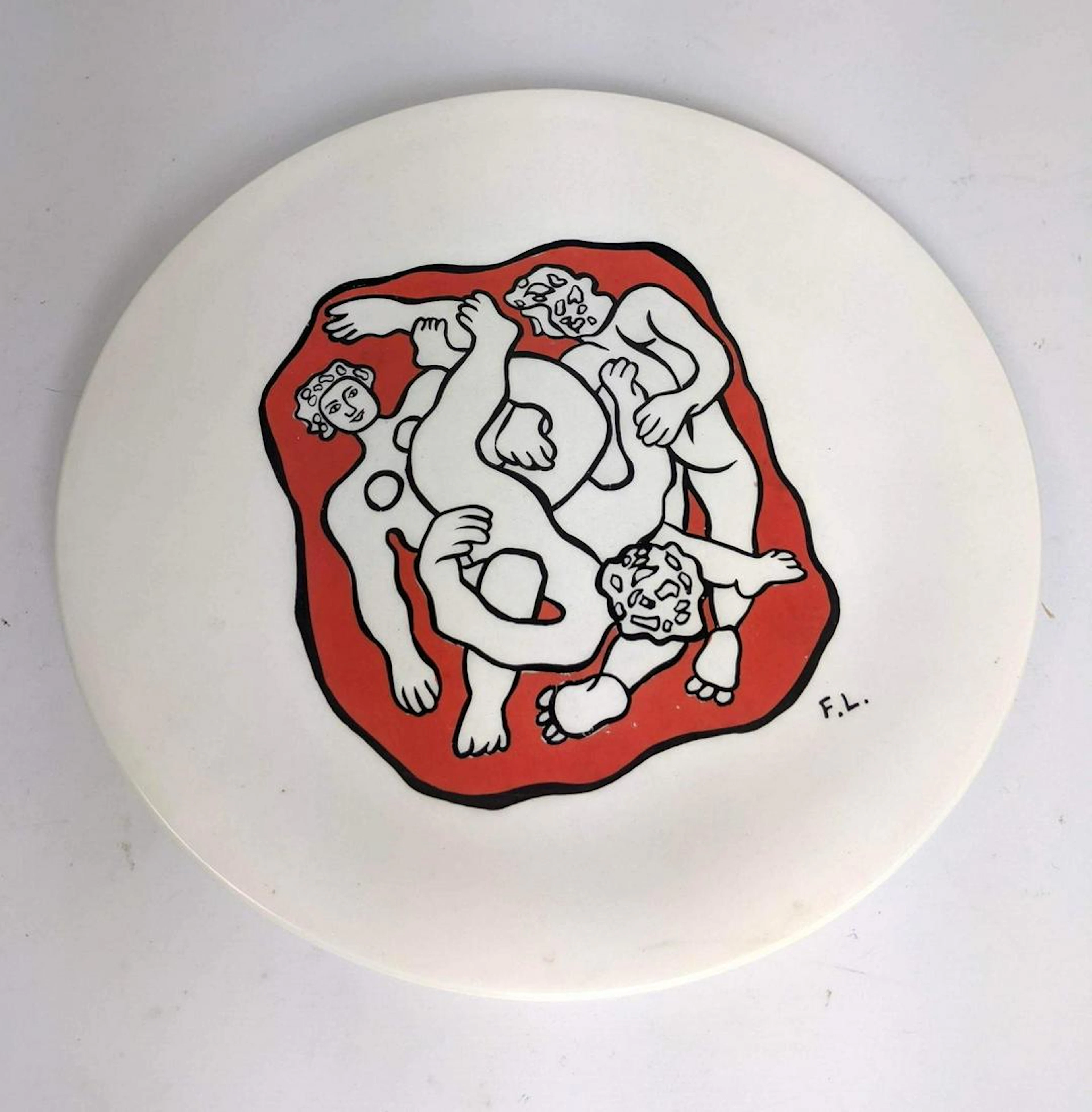 FERNAND LEGER decorated plate . exclusivete Musee F LEG