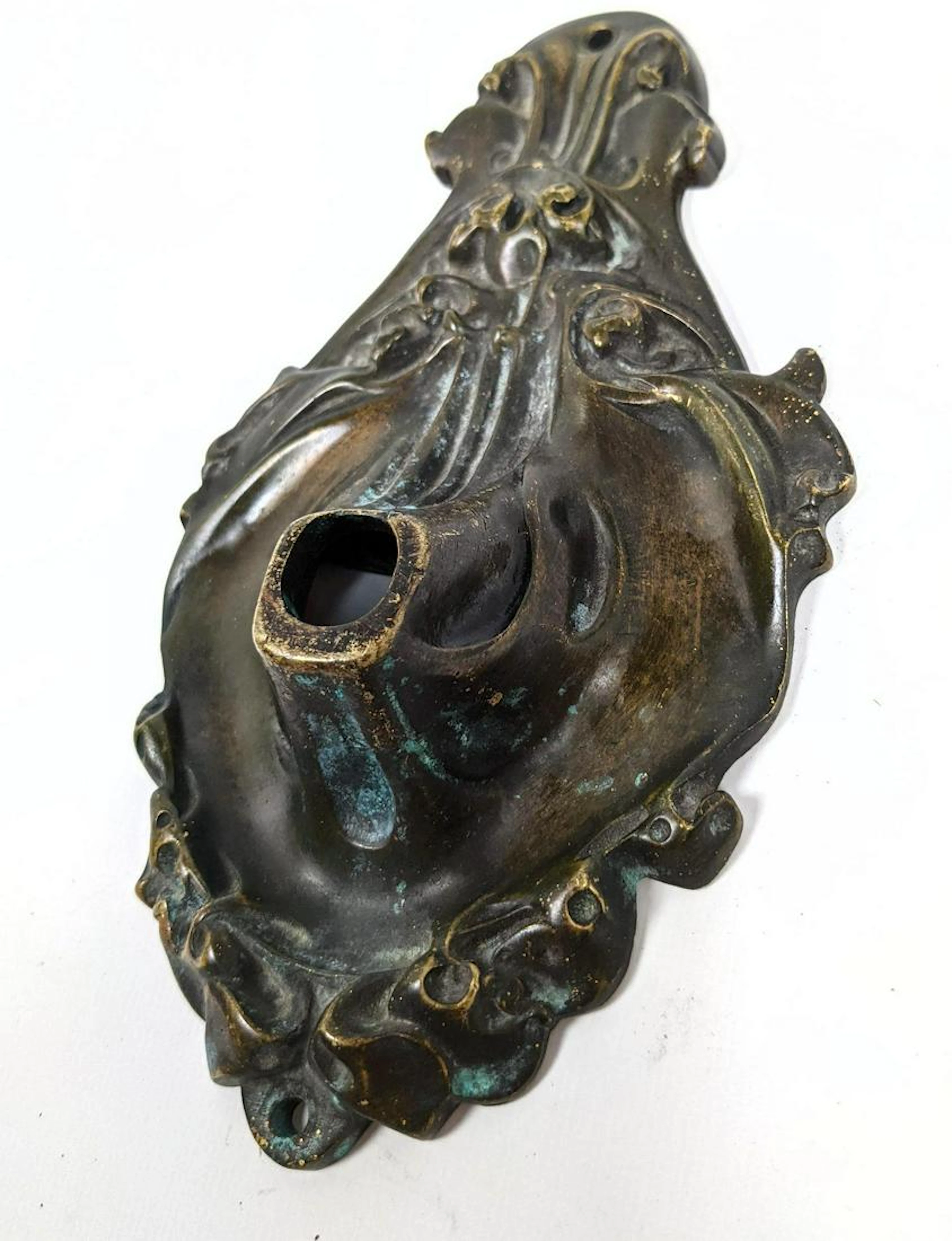 Hector Guimard style Art Nouveau Bronze Wall Mount Plat