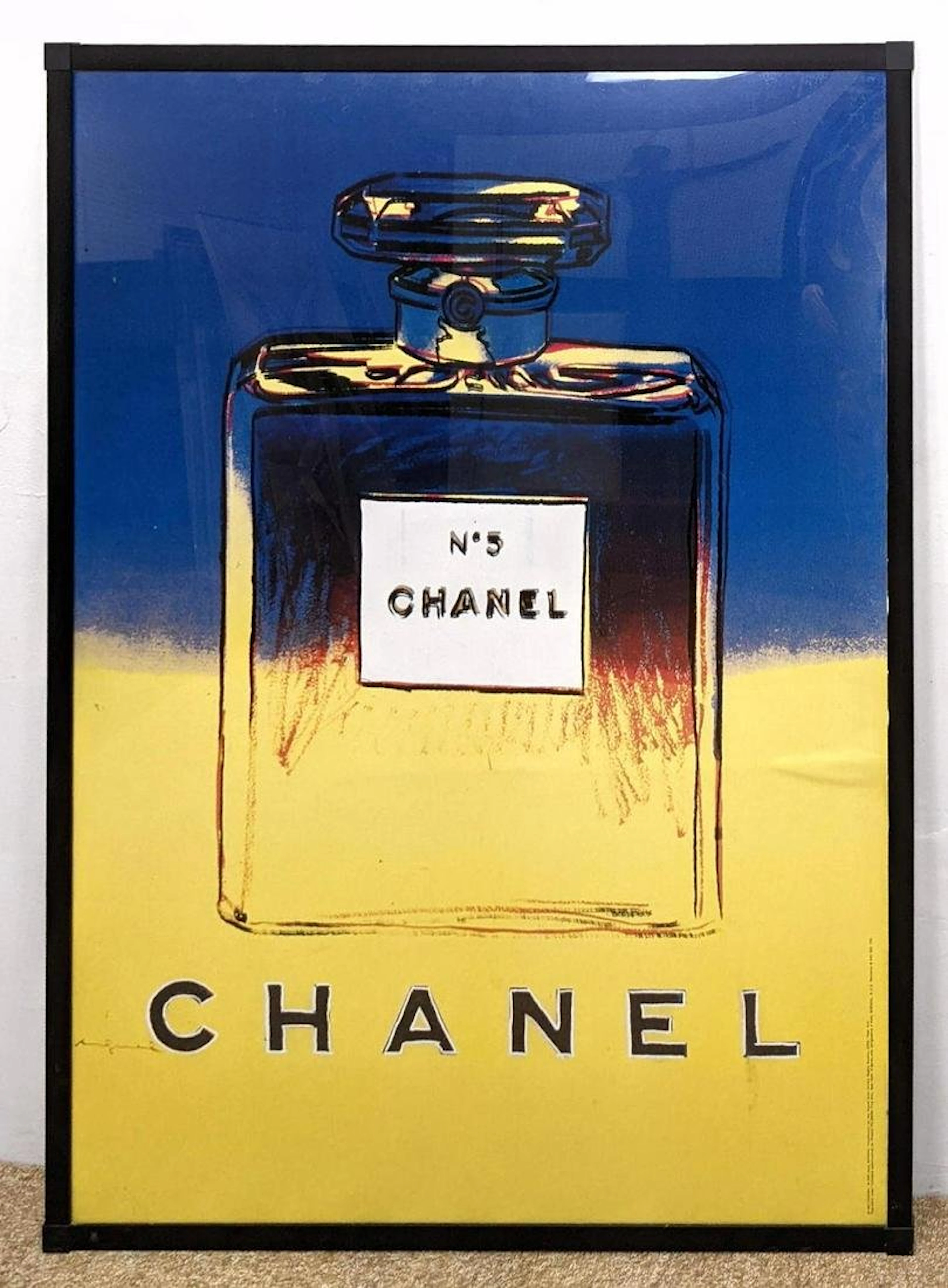 Large Framed Chanel Poster. LINEN BACKED