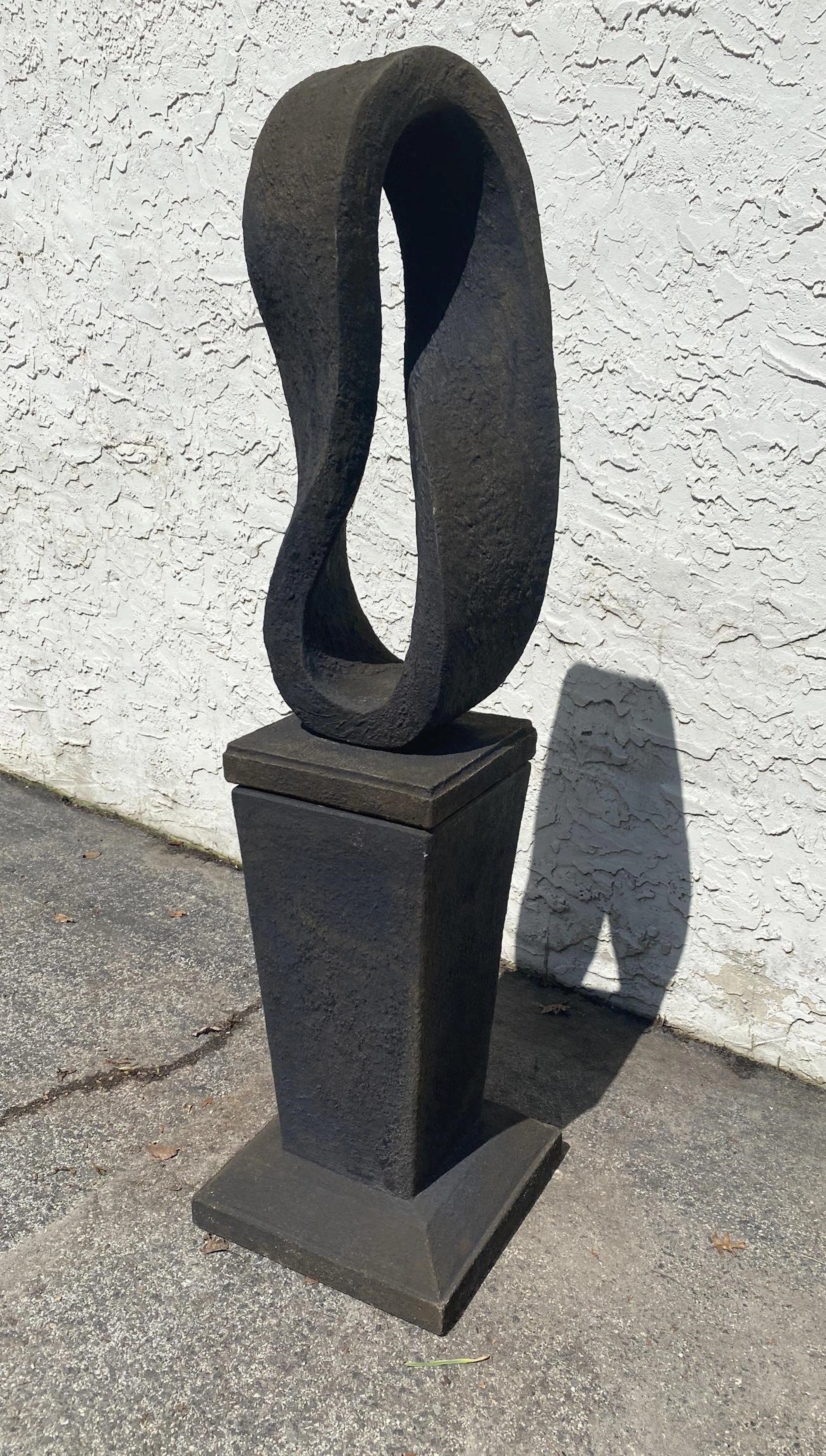 MASSARELLI Painted Concrete Modernist Abstract Sculptur