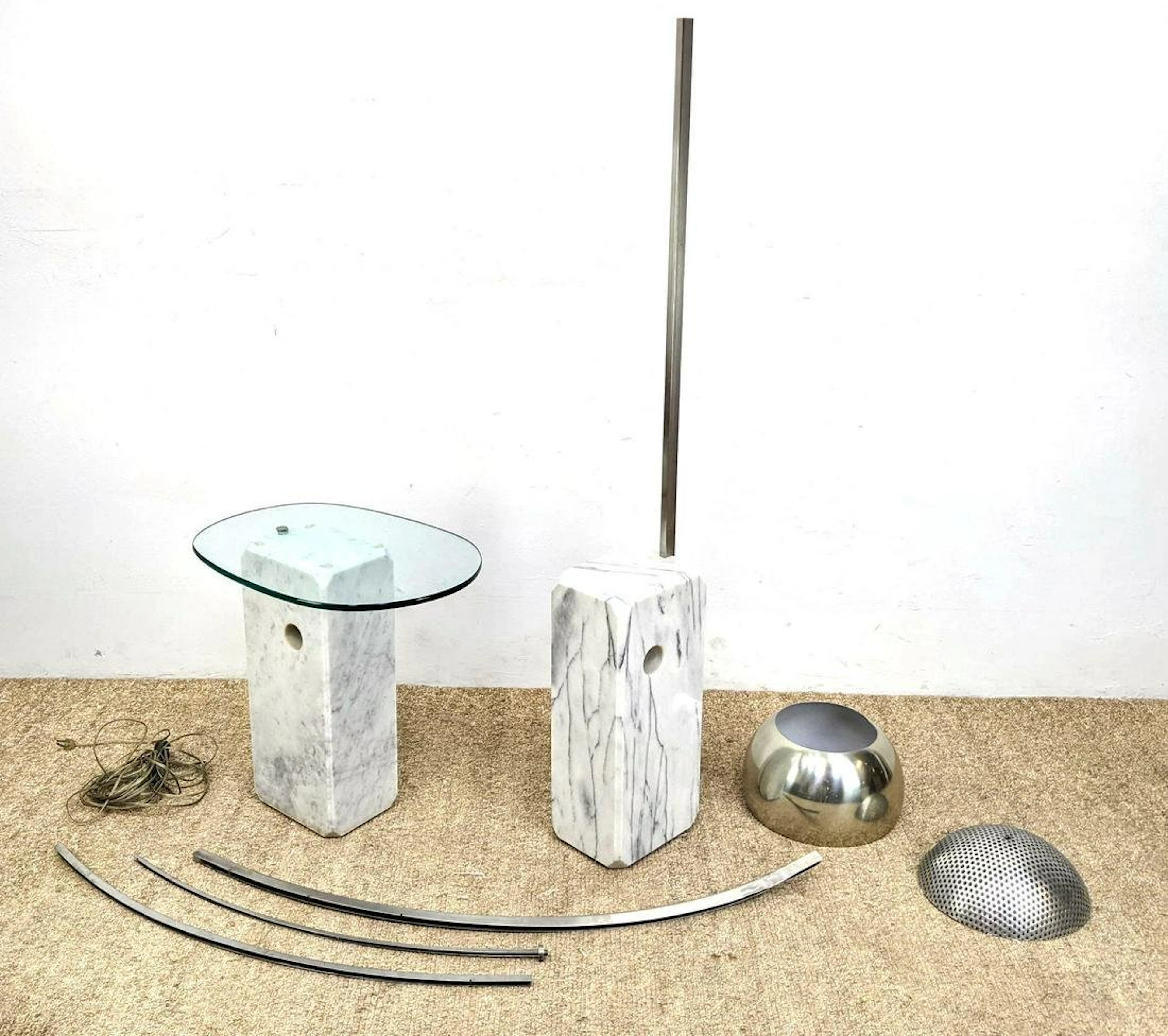 Arco Lamp Parts. Not assembled. Modernist Lighting. Two
