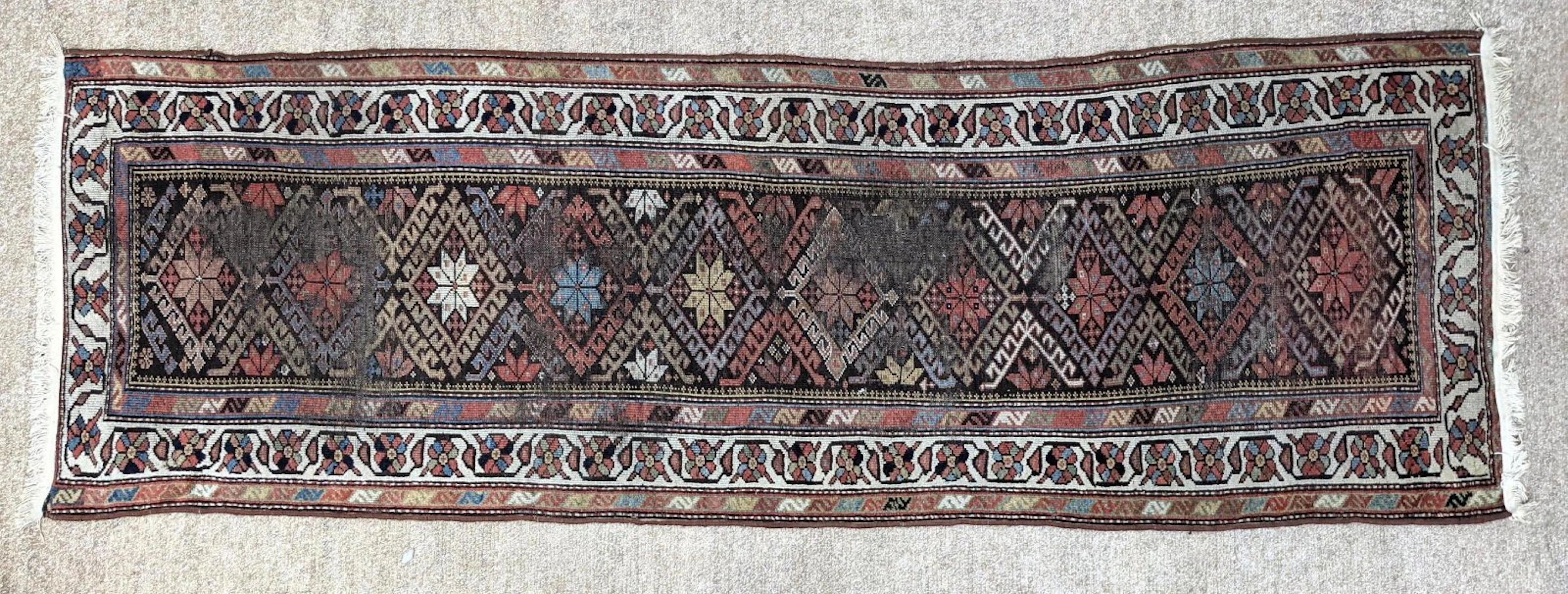 10' x 3.3" Handmade Oriental Runner Carpet