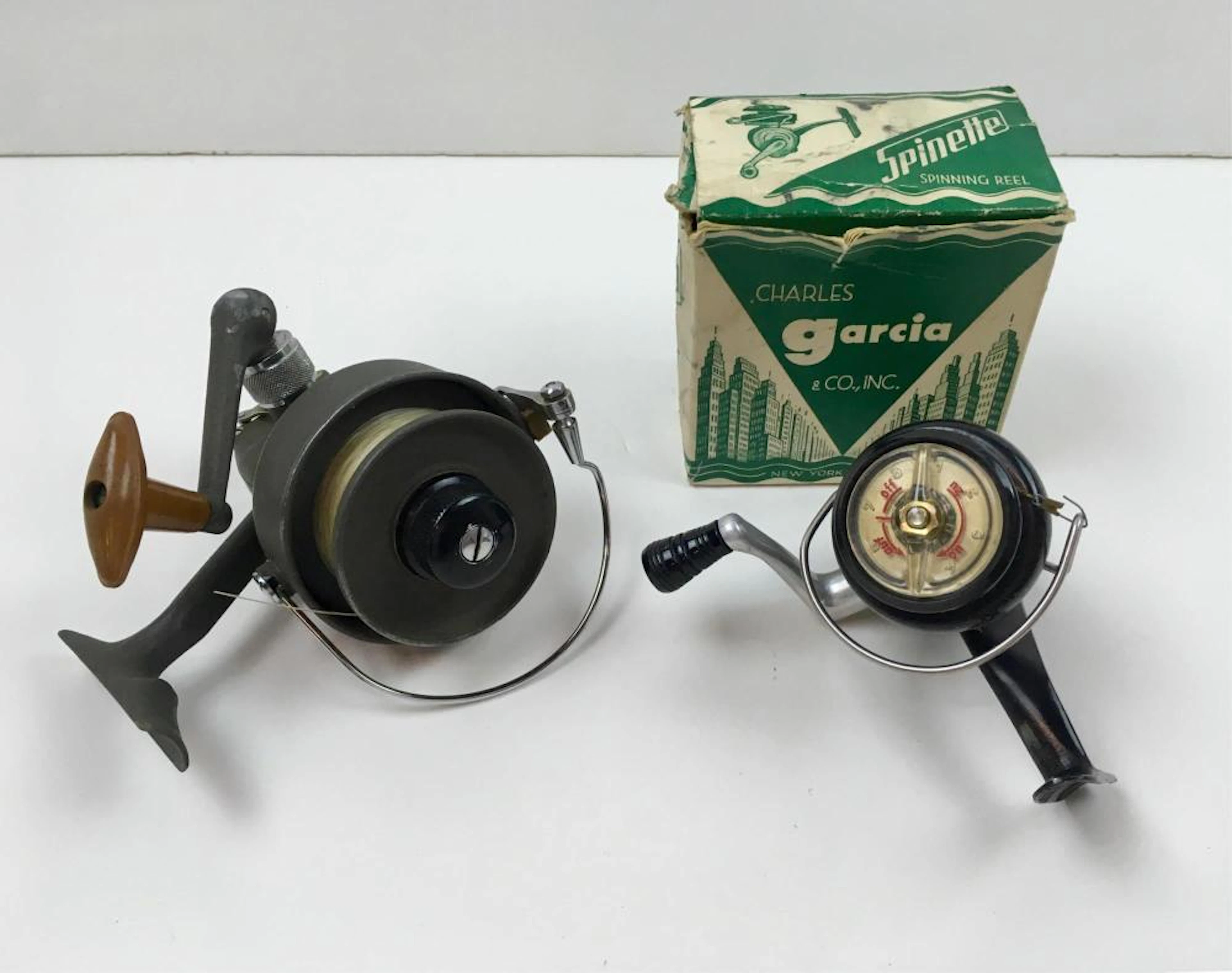 VINTAGE SPINETTE SPINNING REEL & SEA HORSE REEL