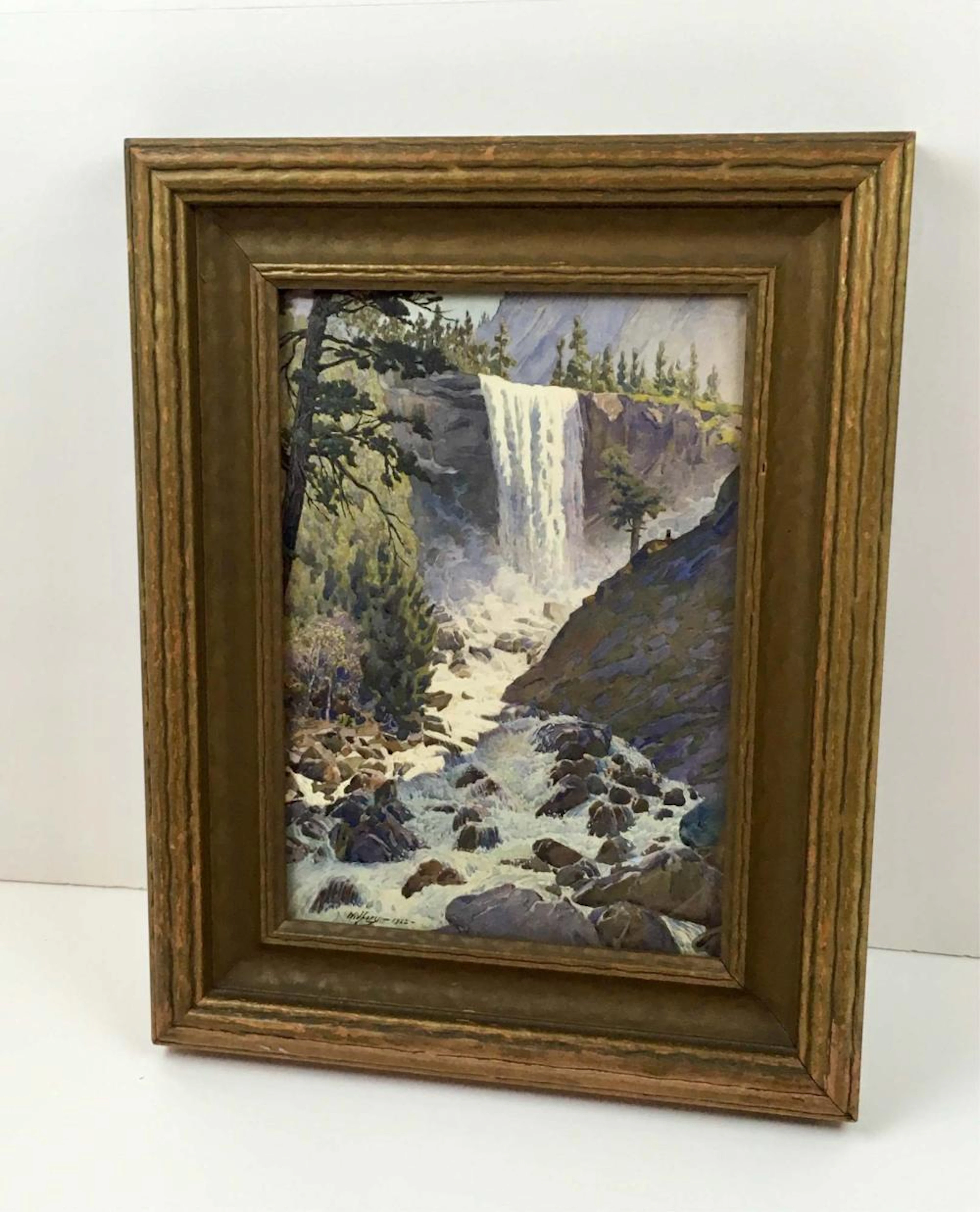SIGNED ARTWORK OF WATERFALL BY GUNNAR WIDFORSS - updated info