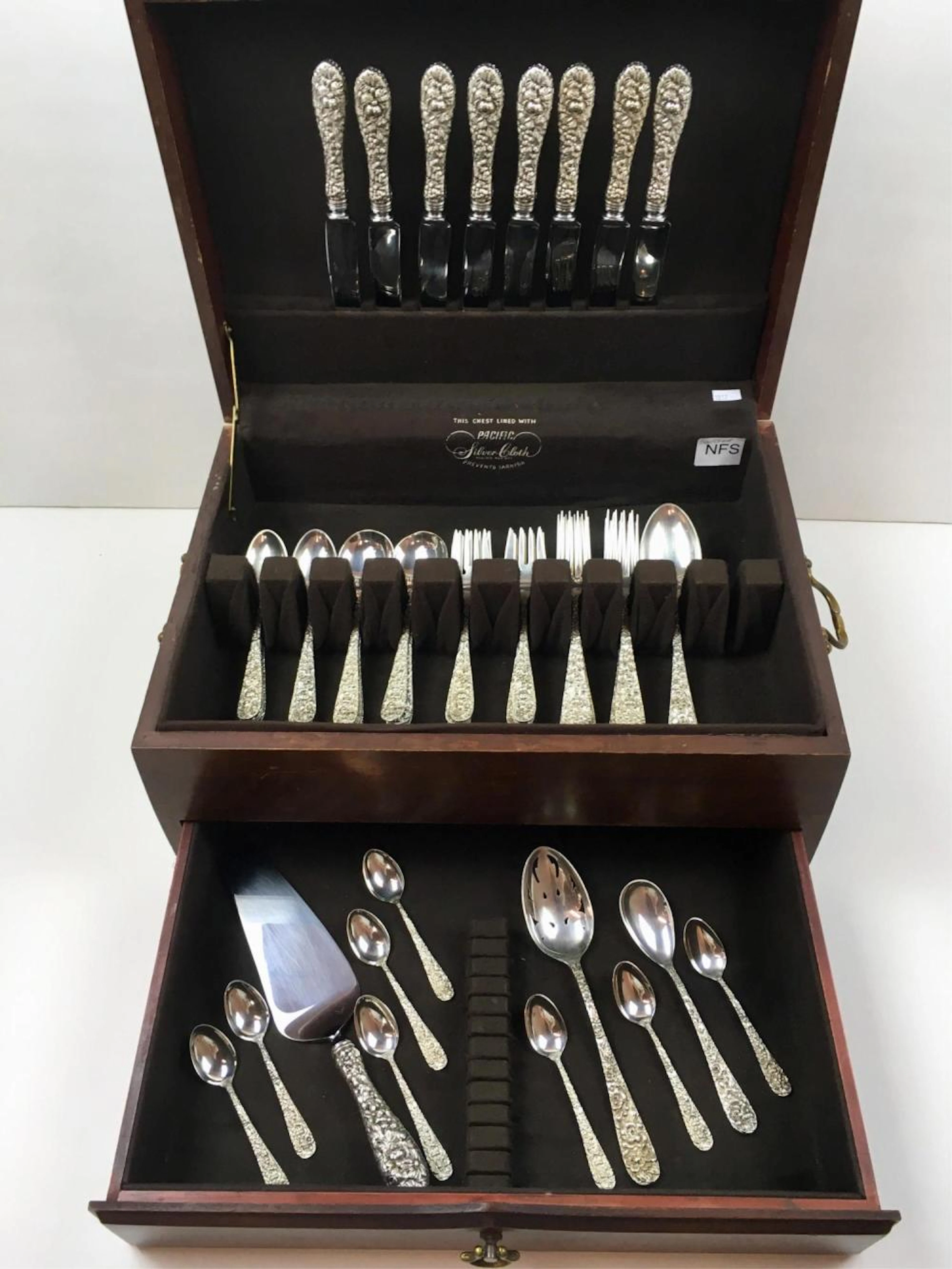 54 PCS STERLING "STIEFF ROSE" BY STIEFF