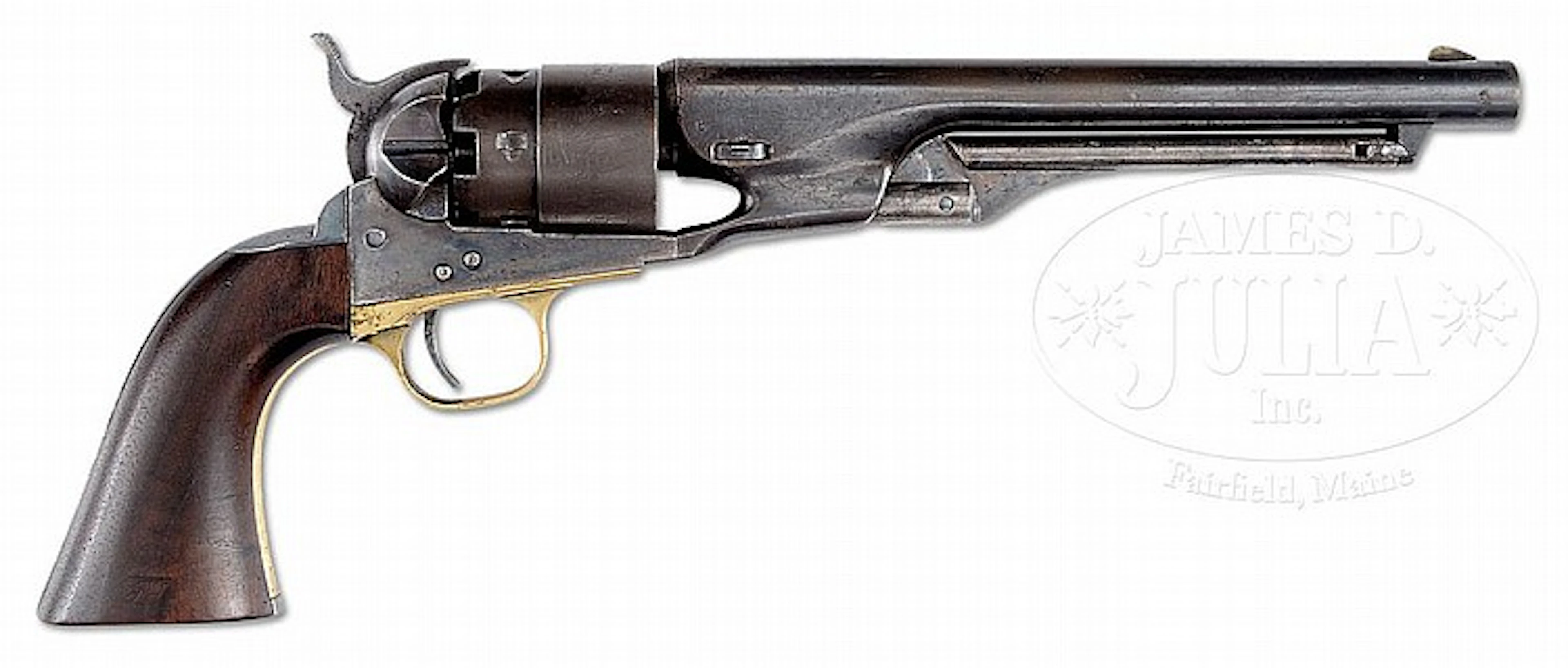 FINE CIVIL WAR MARTIALLY MARKED COLT MODEL 1860 ARMY PERCUSSION REVOLVER.