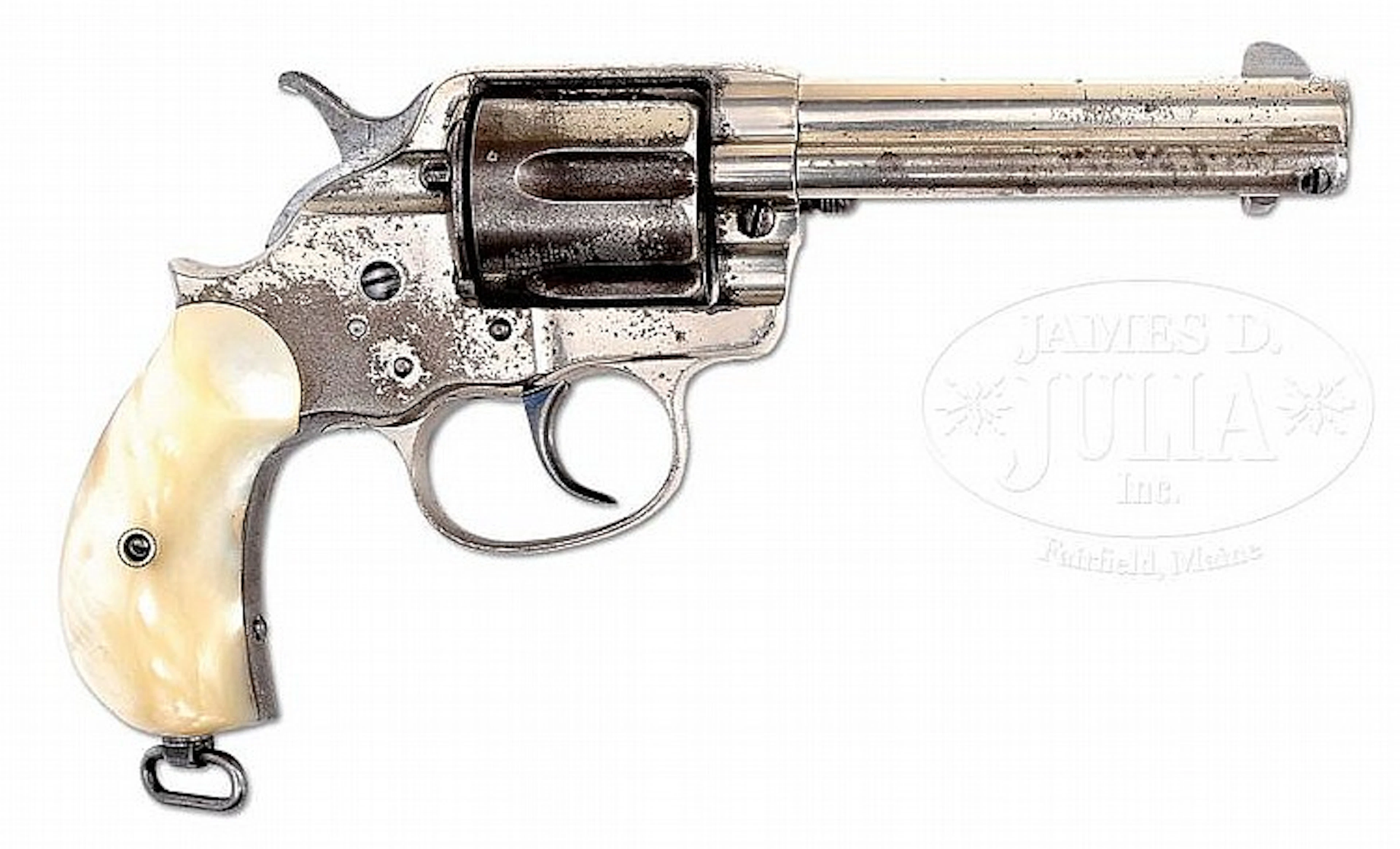 RARE COLT MODEL 1878 "OMNIPOTENT" DOUBLE ACTION REVOLVER WITH PEARL