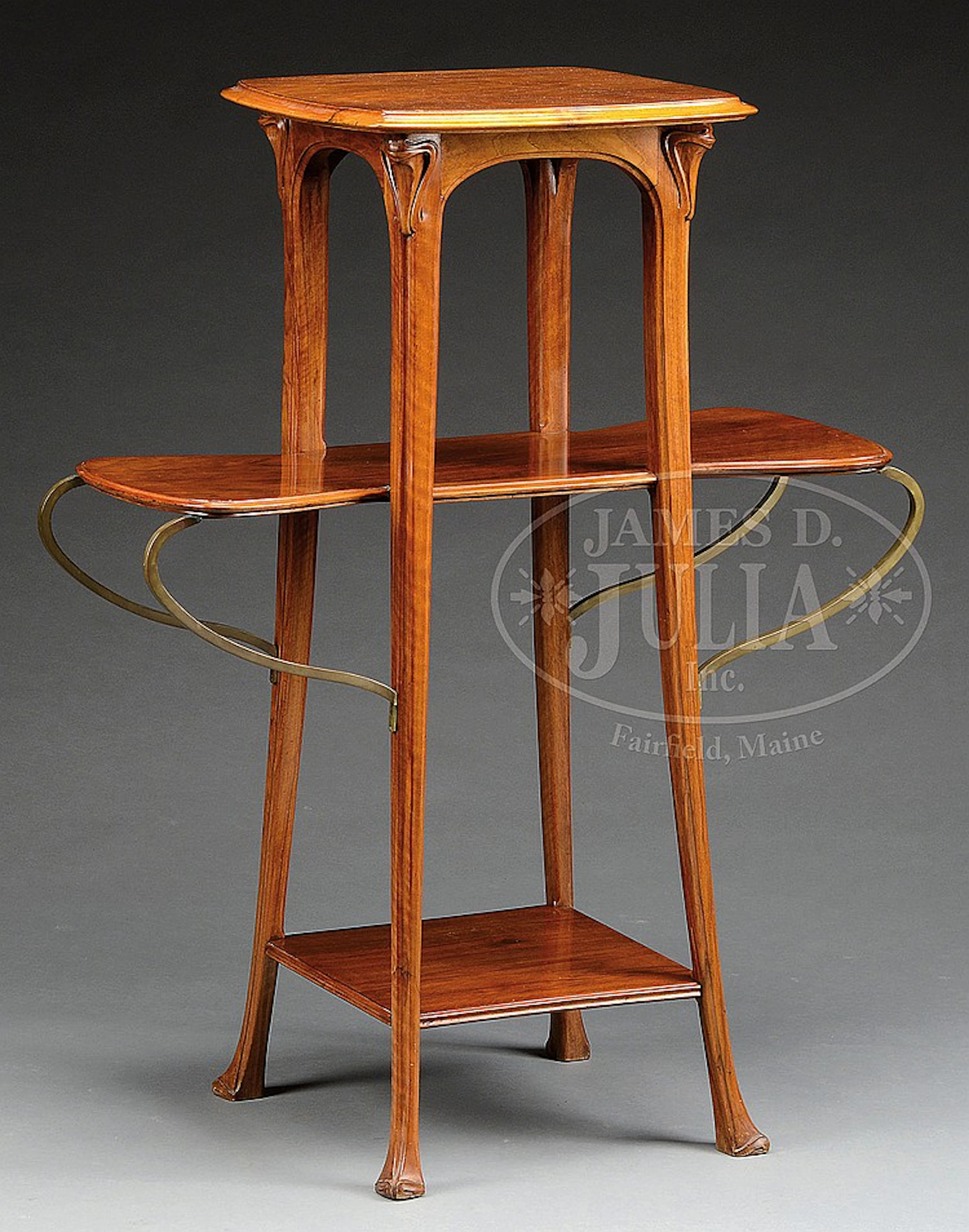 ART NOUVEAU ETAGERE ATTRIBUTED TO EUGENE GAILLARD.