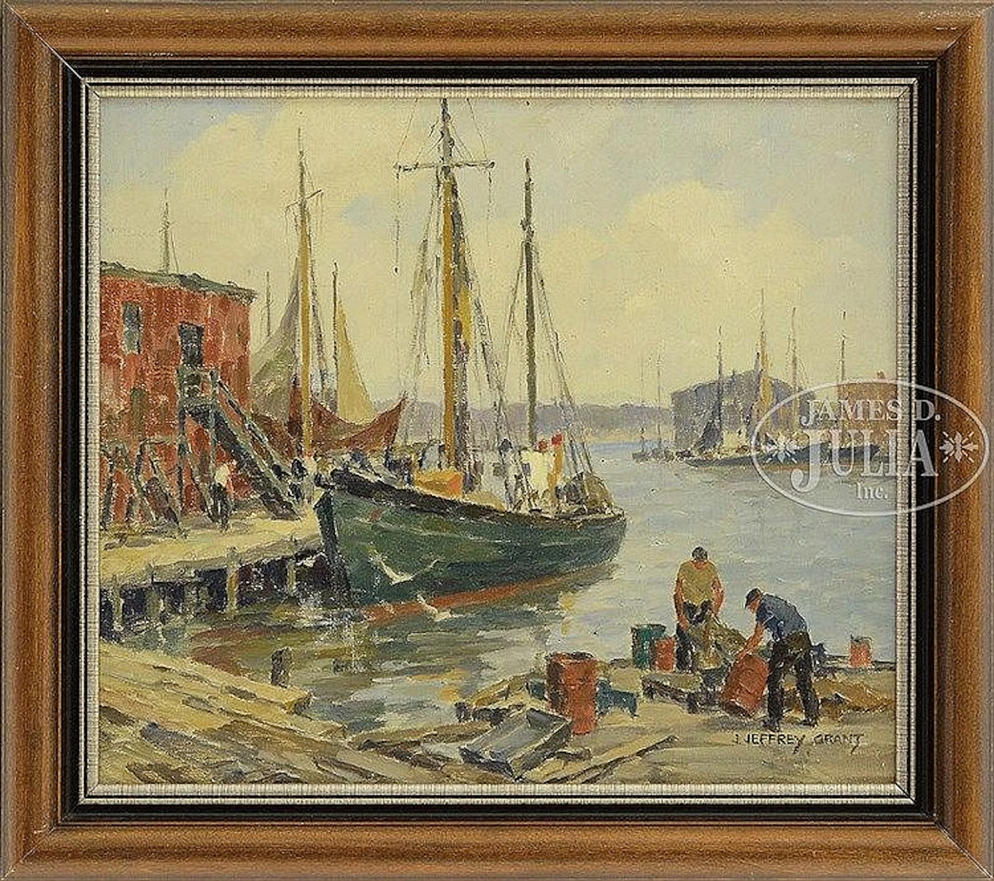 JAMES JEFFREY GRANT (American, 1883-1960) GLOUCESTER DOCKS.
