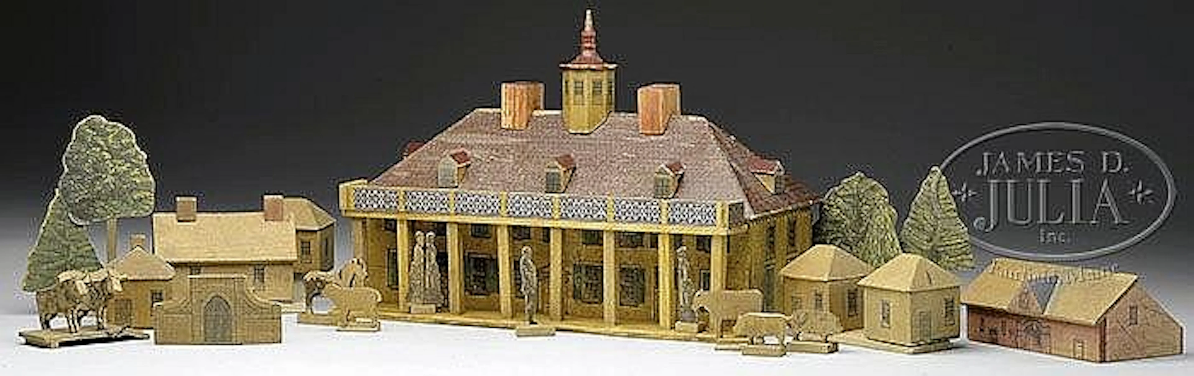 WOODEN MOUNT VERNON PLAY SET.