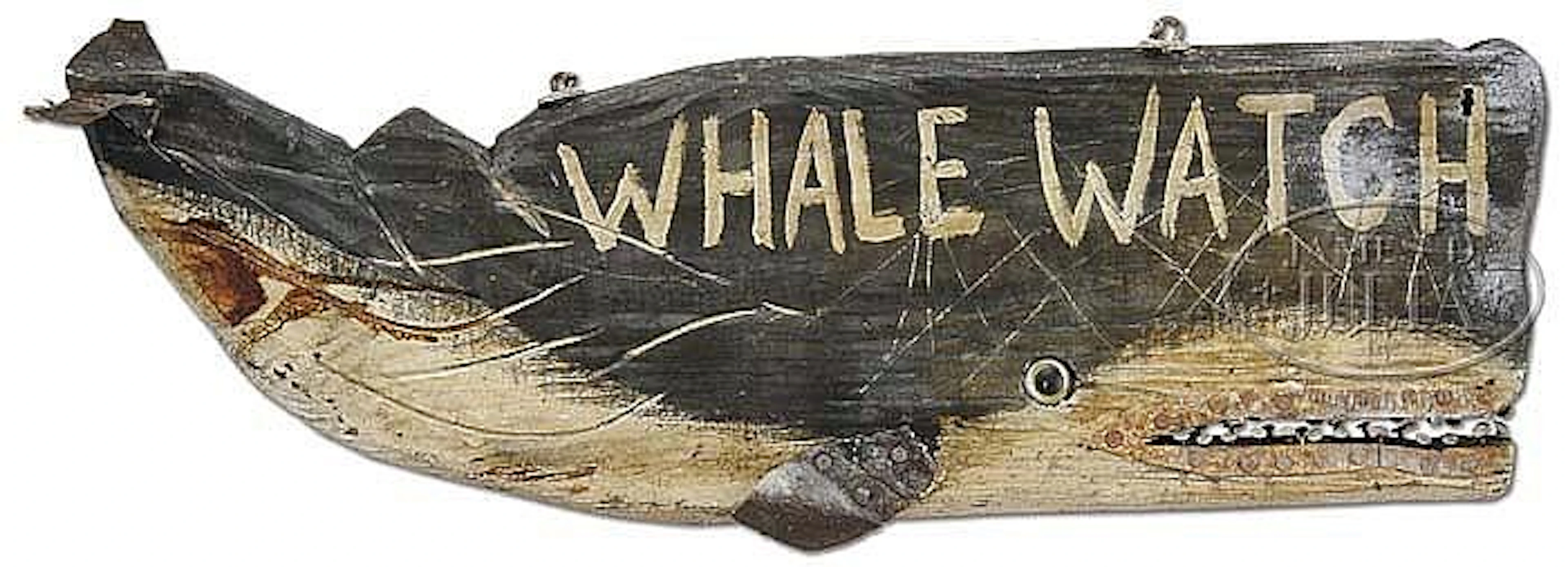 AMERICAN FOLK ART WHALE TRADE SIGN.