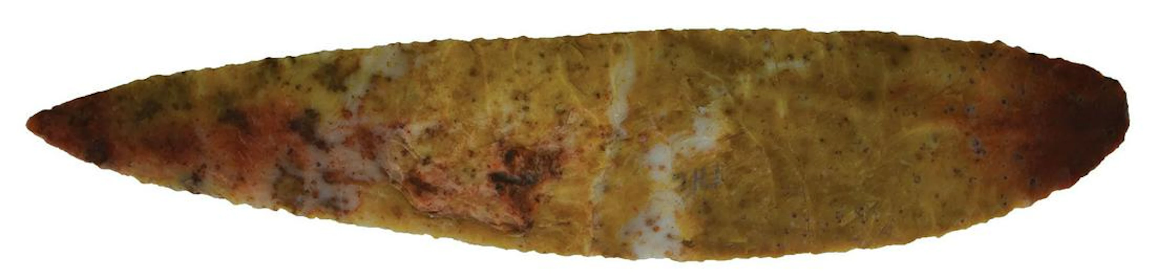 7" Paleo Curved Knife. IL. Beautifully patterned