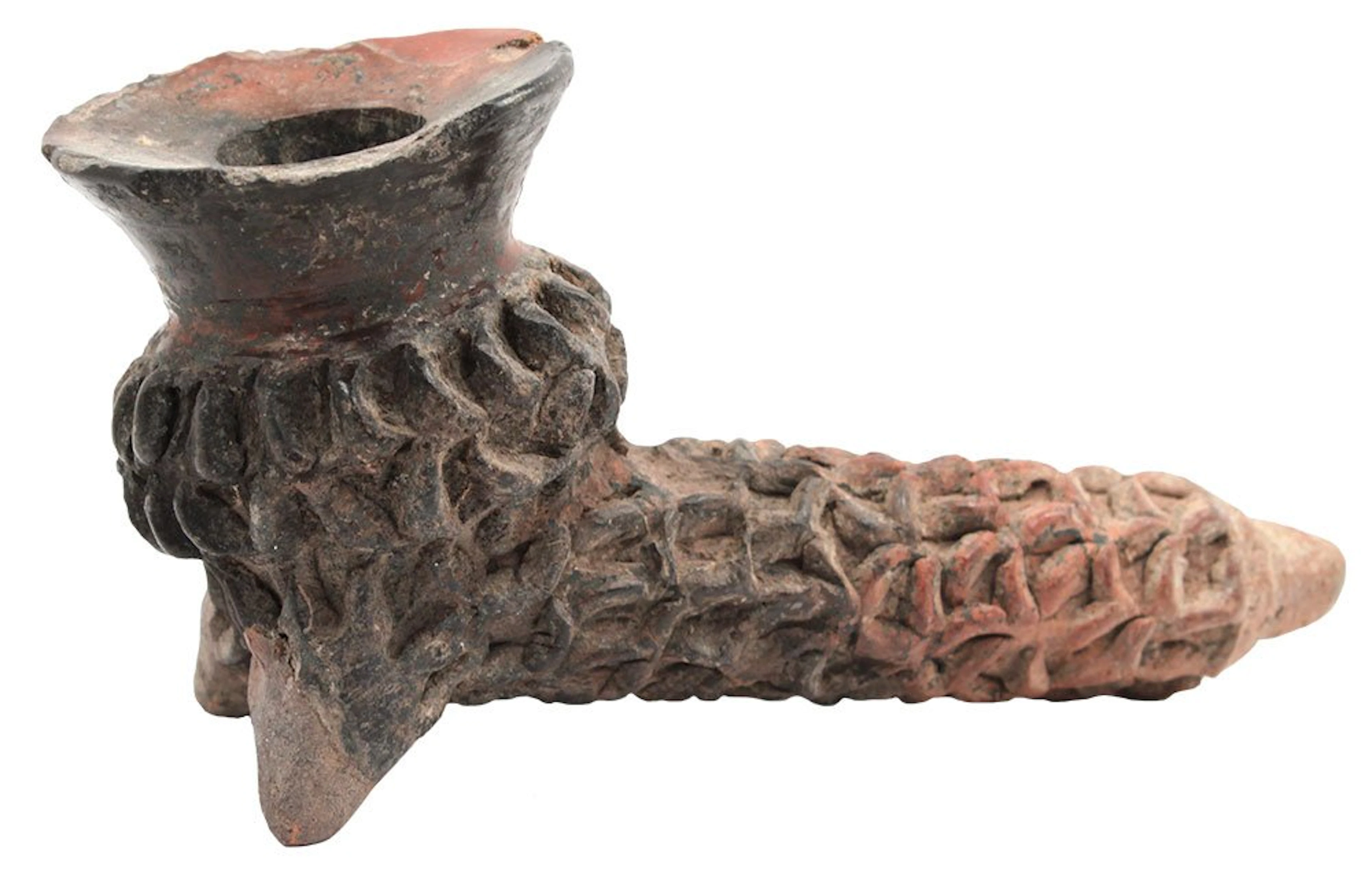 5 3/4" Tripod Ceramic Pipe. Colima. MX.