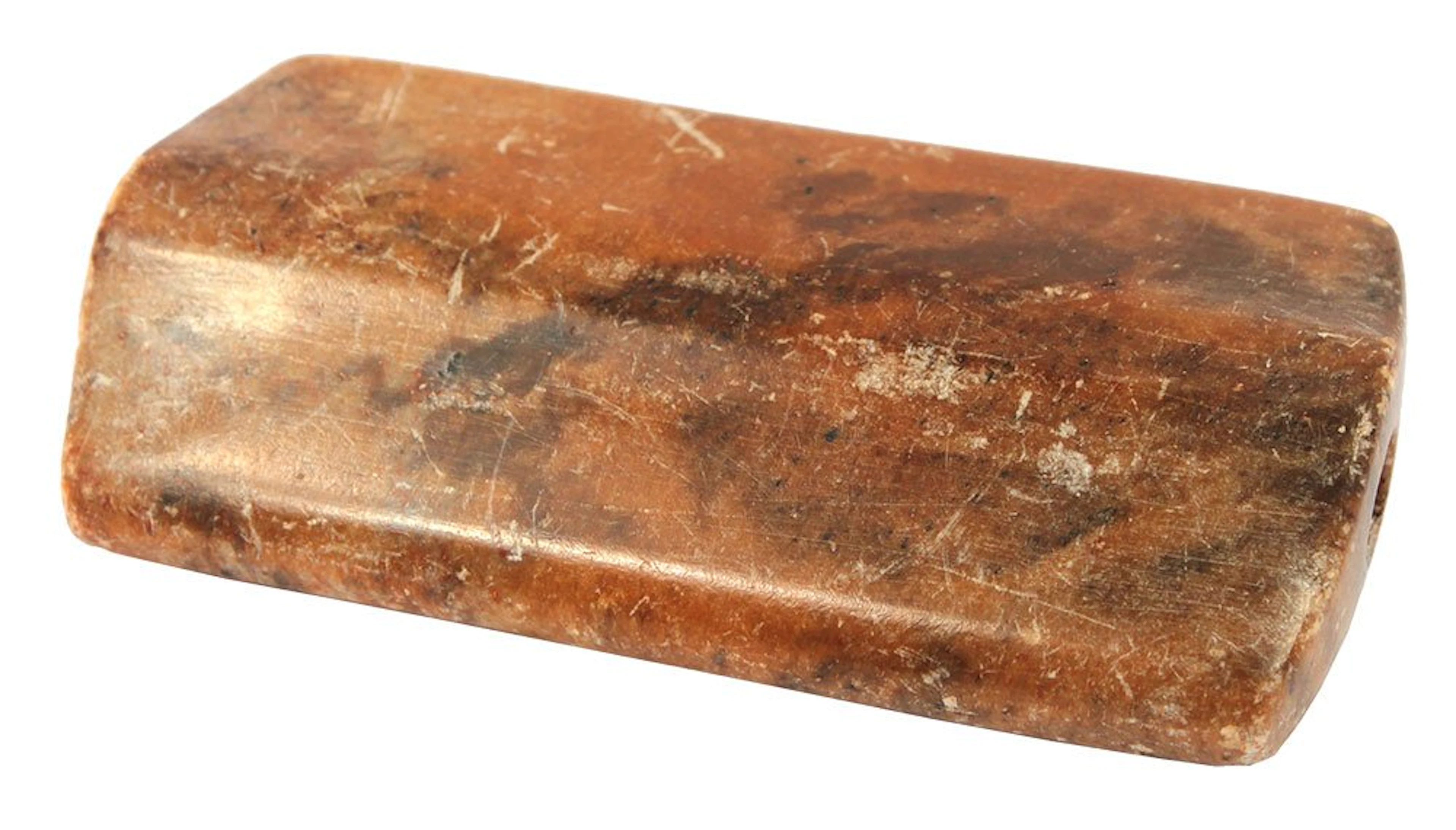 Rare 3 5/16" Rectangular Barrel Bannerstone. Chenango