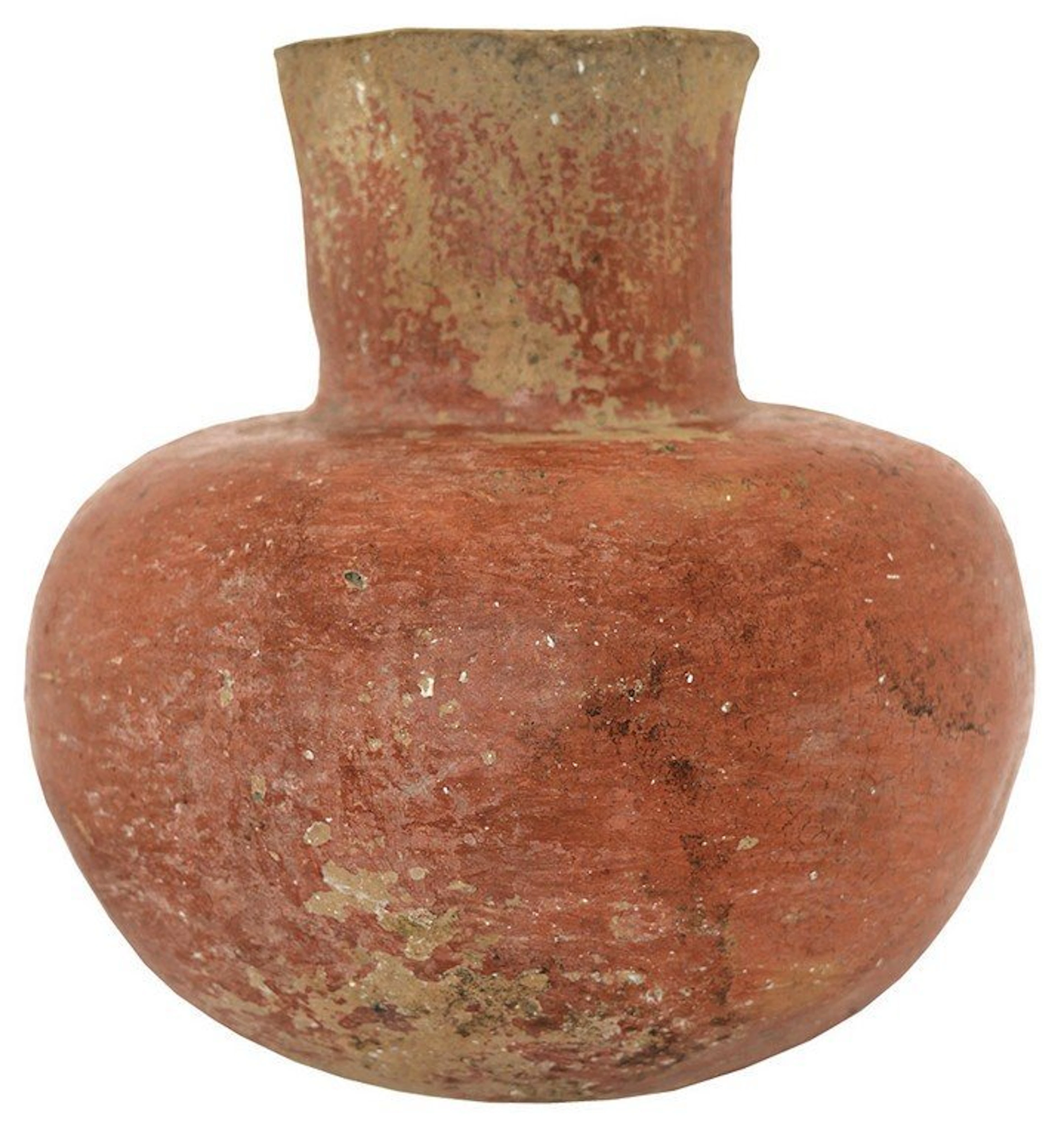 7 1/4" H. Old Town Red Jar. Mississippi Co, AR.