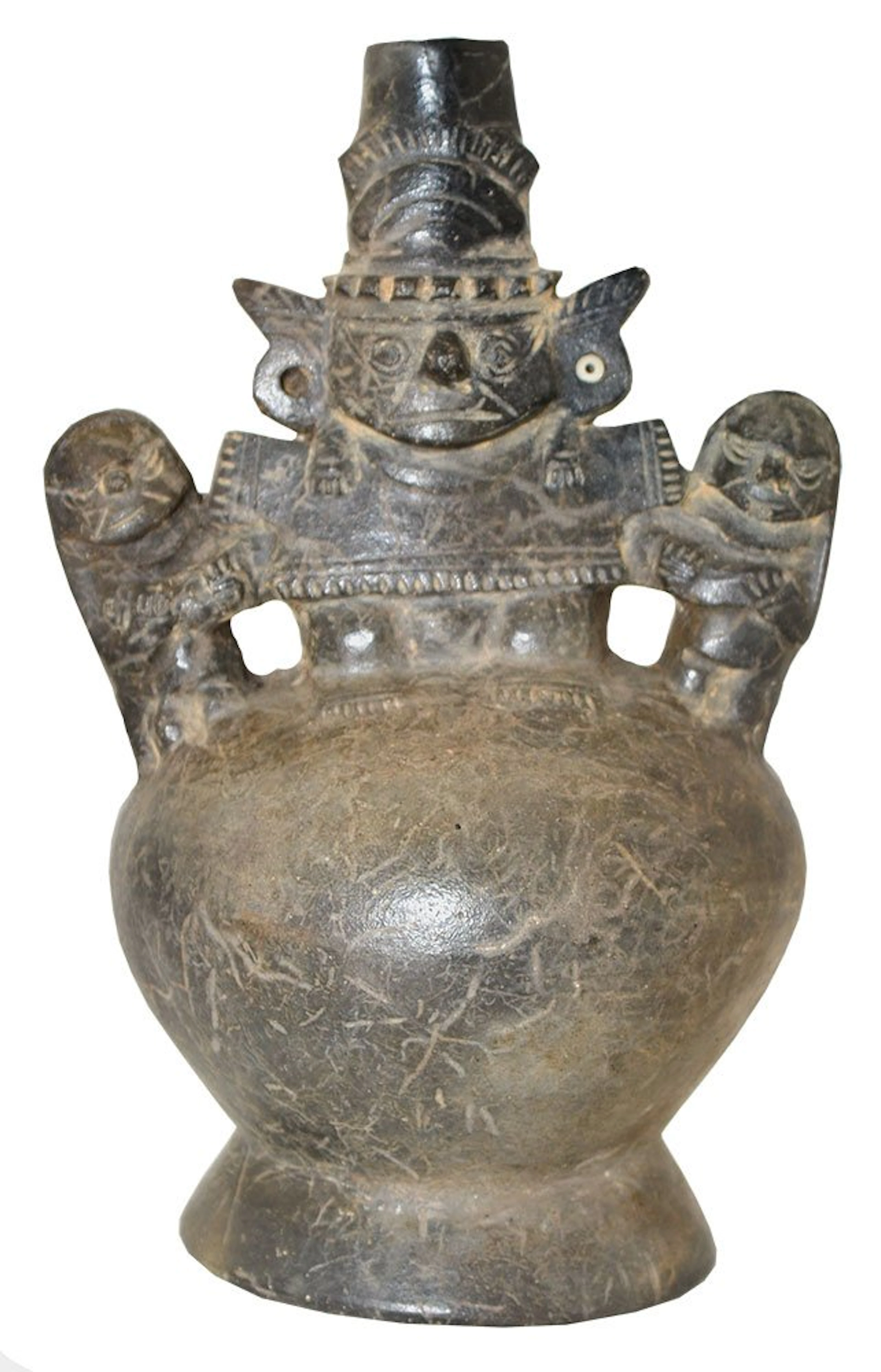 6 3/8" H. Lambayeque Effigy Vessel. Peru. Mochica