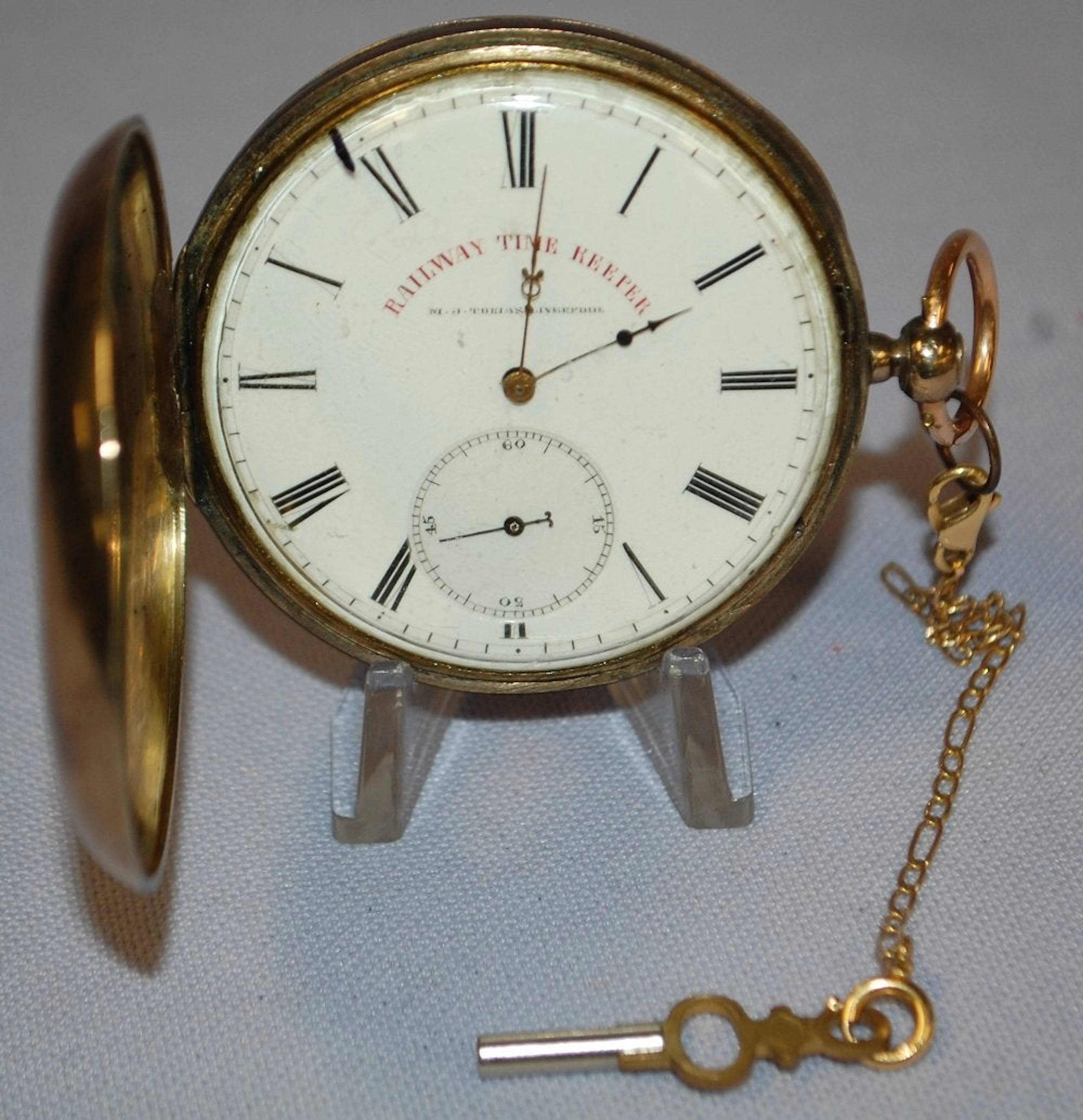 MJ Tobias Pocket Watch: 52MM, KW/KS Railway Timekeeper