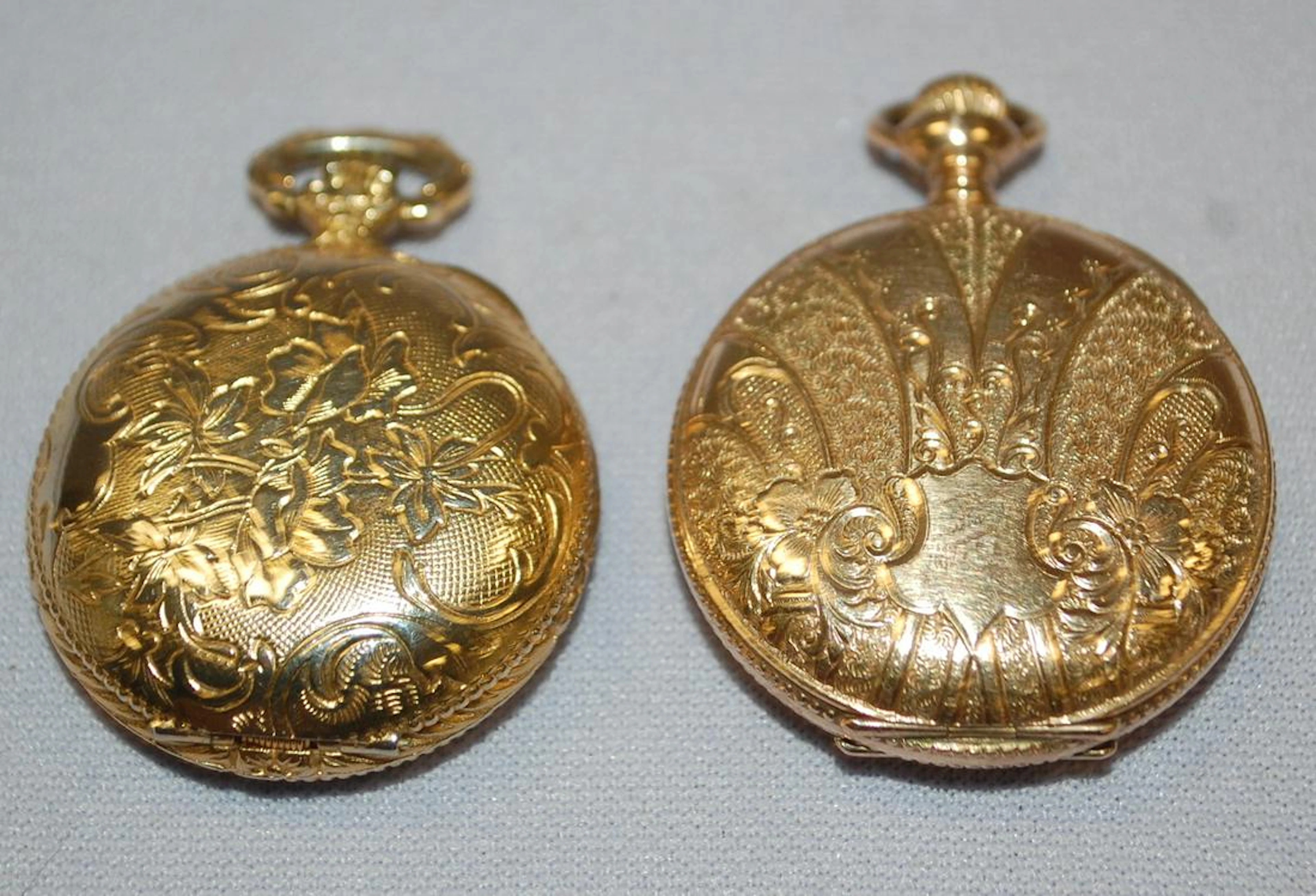 Lot of 2 Women's Pocket Watches, Elgin & Chateau