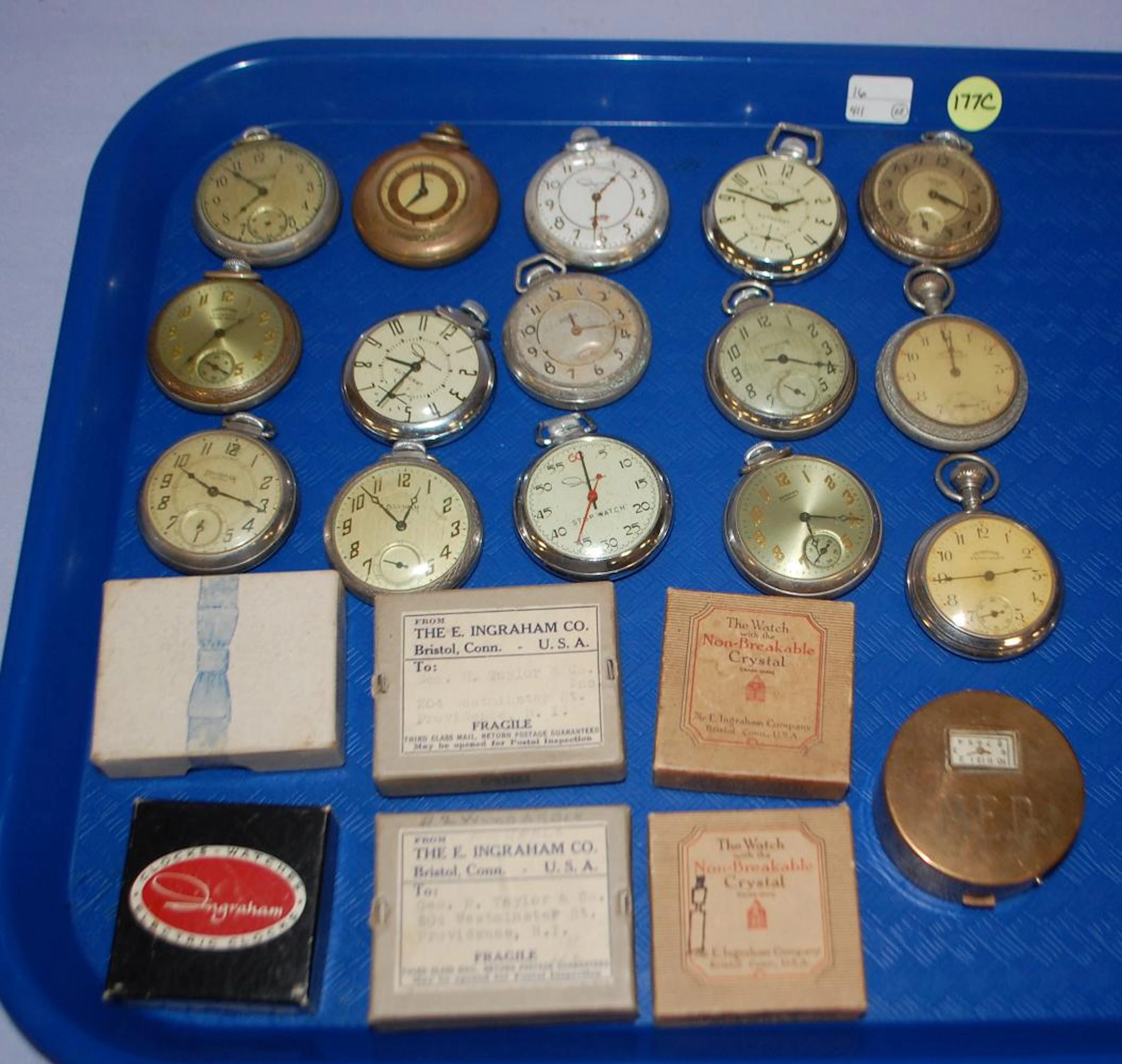 22 Ingraham Dollar Pocket Watches & Boxes