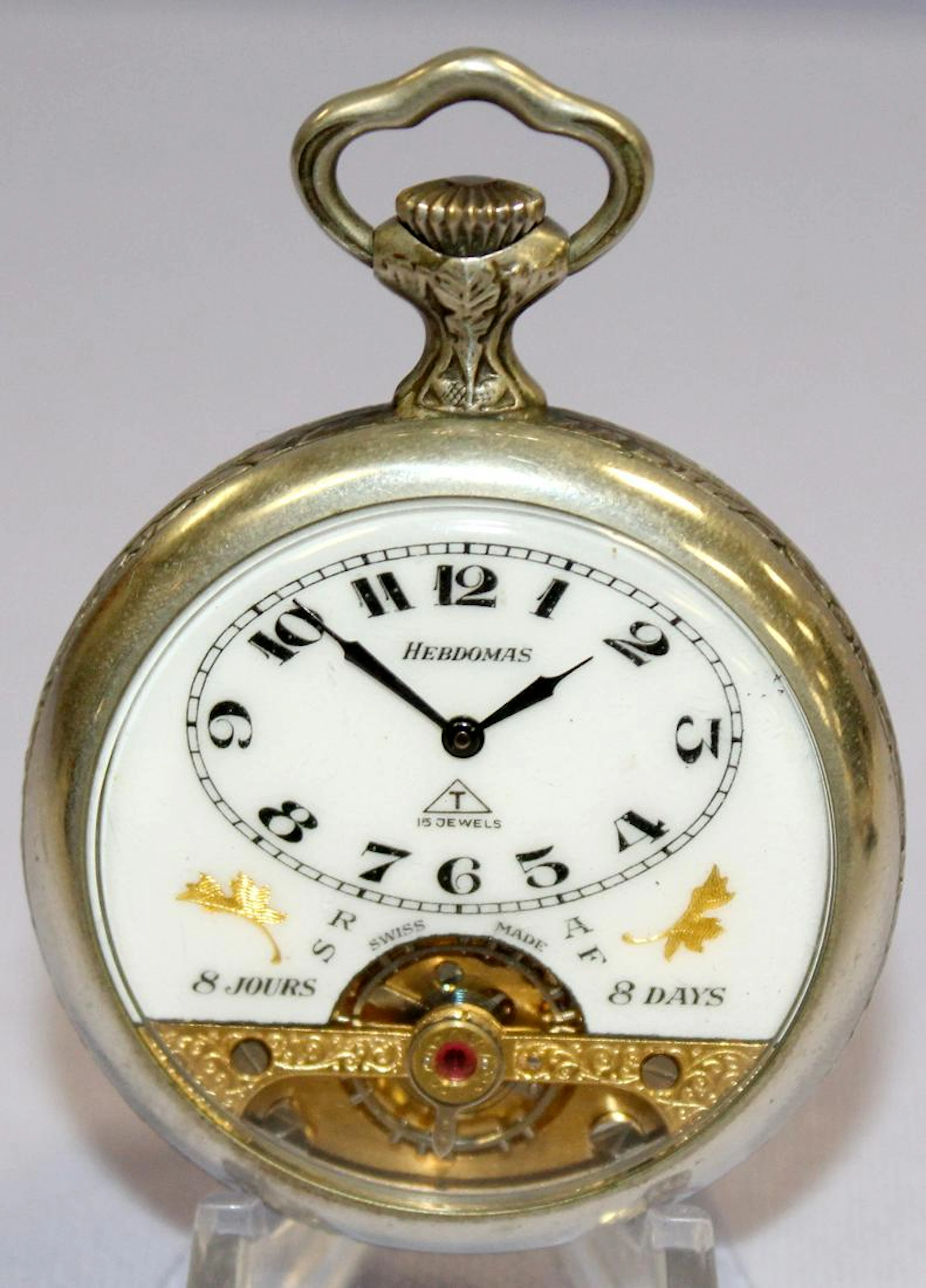Arnex Hebdomas 15J 8 Day Pocket Watch
