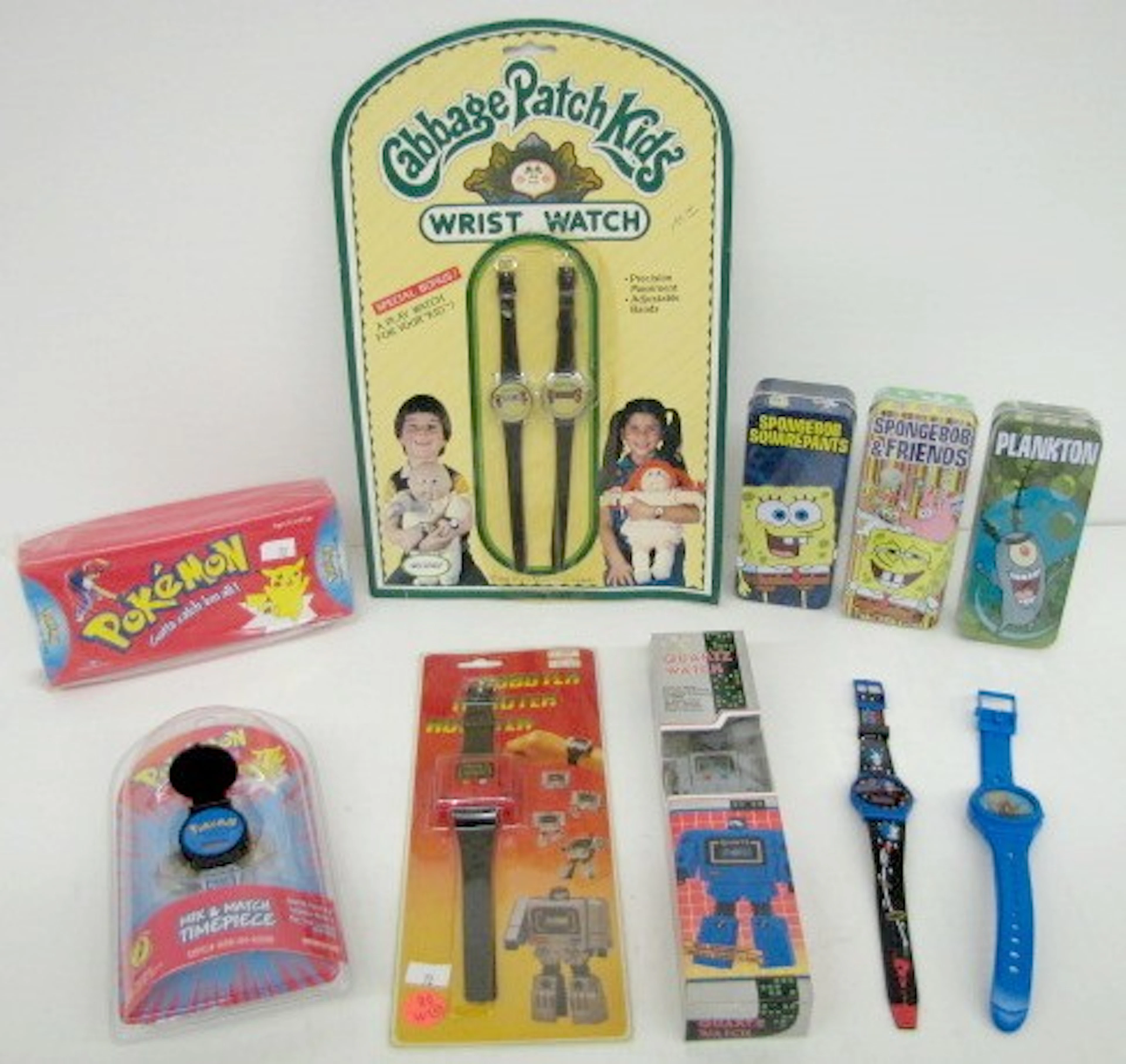 89W: Group of 10 Cartoon Character Wrist Watches