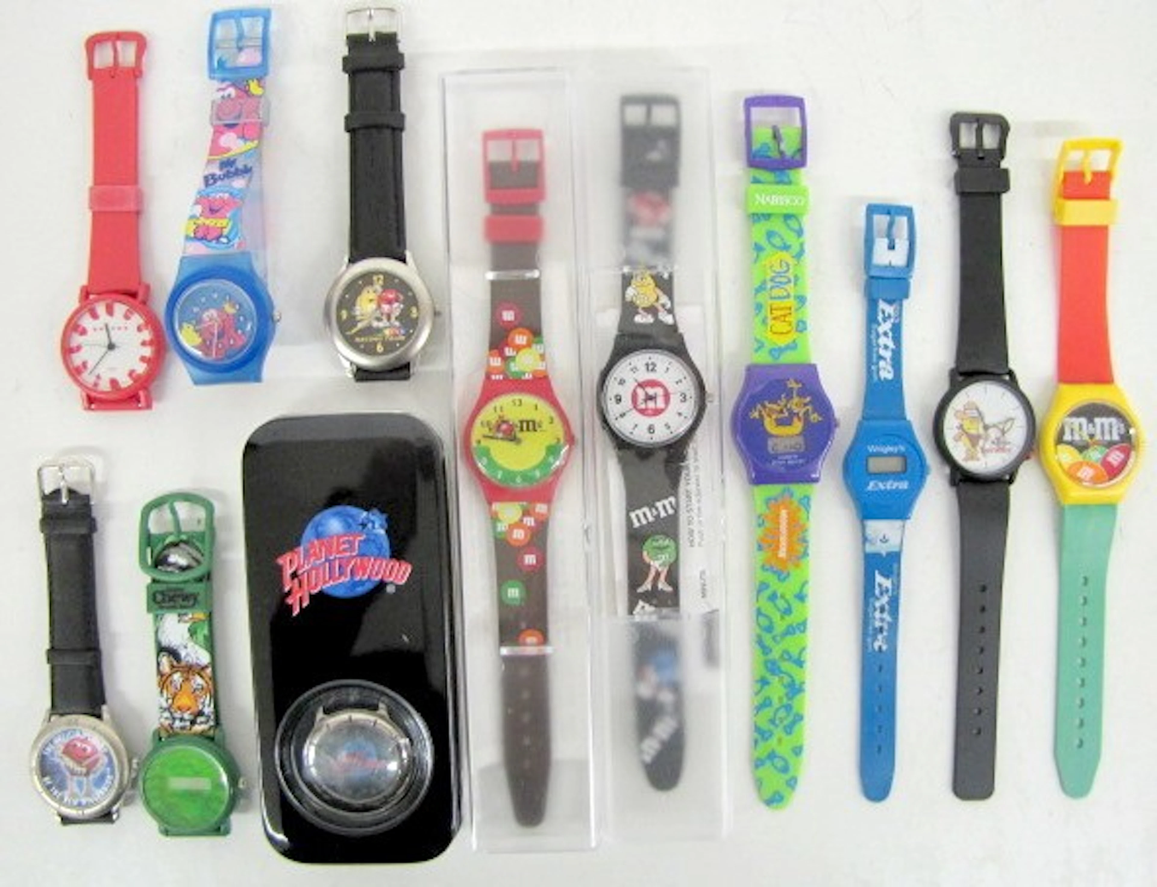 159W: Group of 12 Advertising Character Wrist Watches
