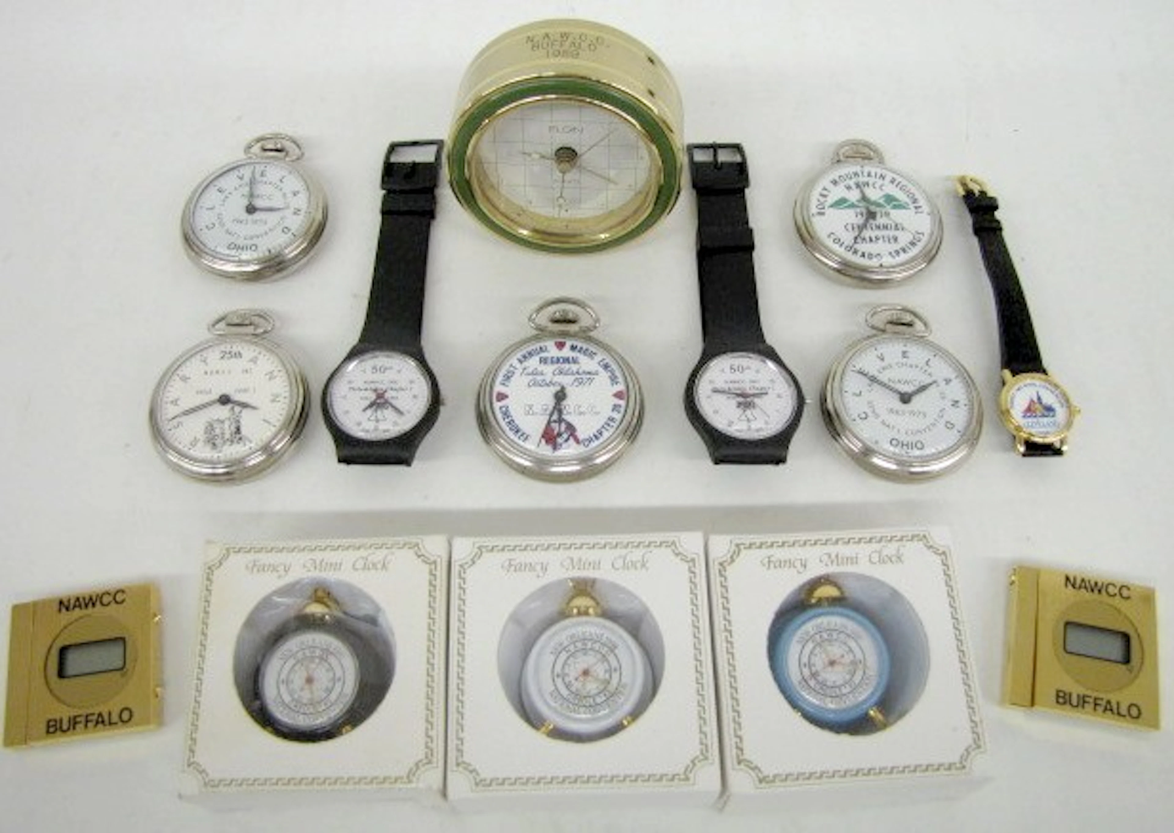 184W: Group of 14 NAWCC National Convention Items