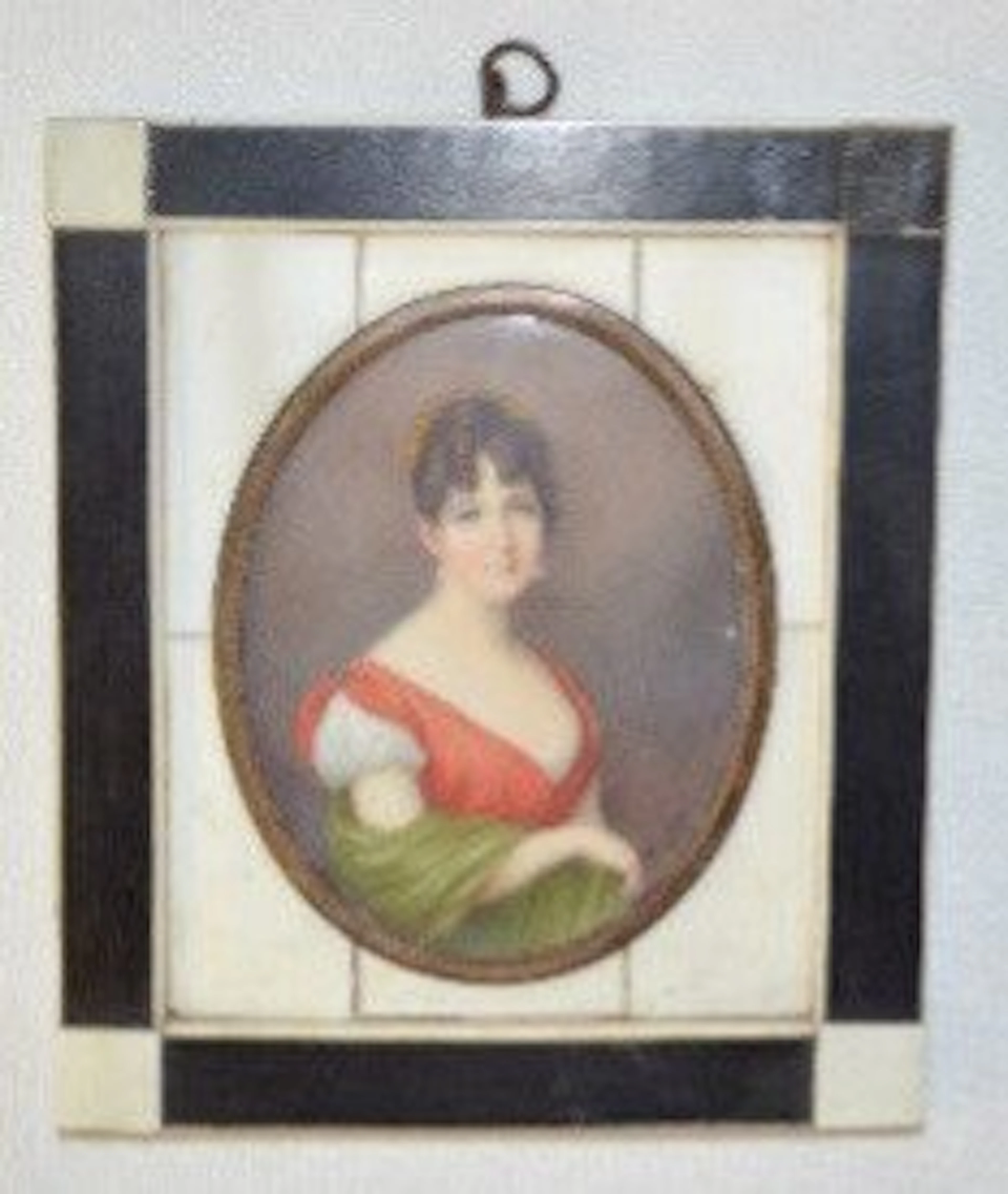 Rare Painting on Ivory, Hortense Beaucharnais