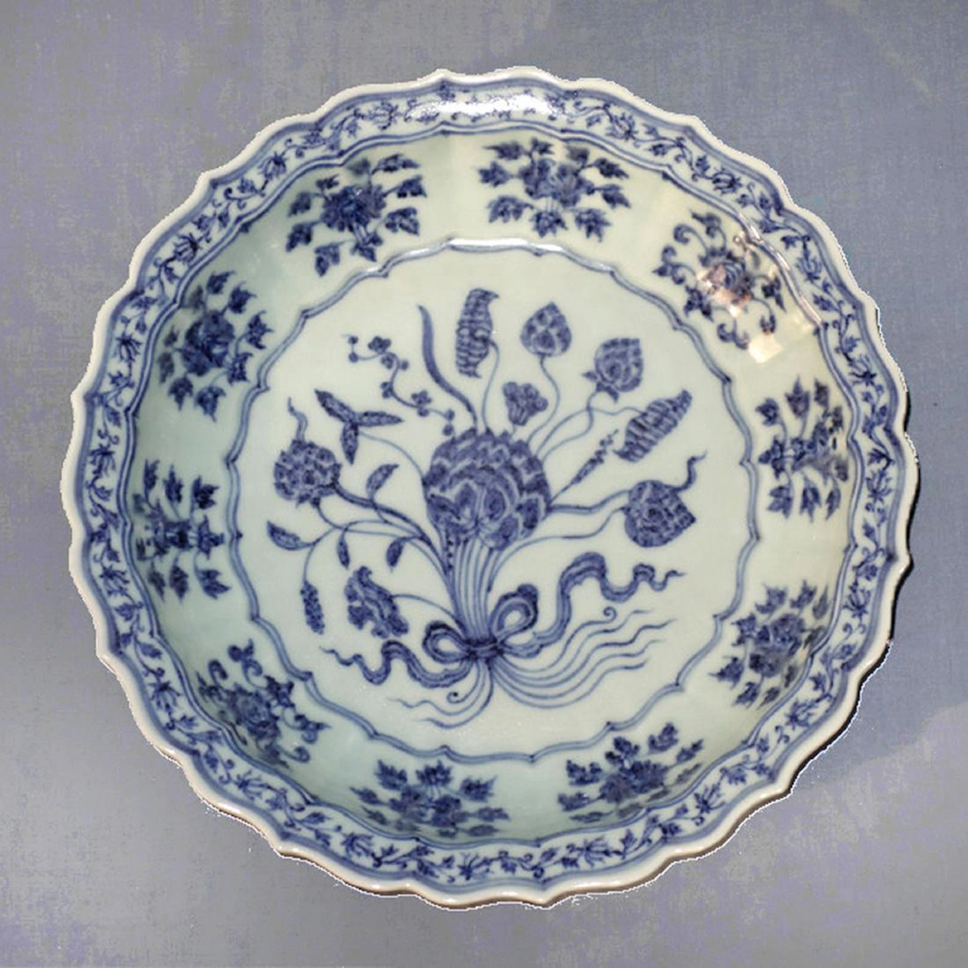 Chinese blue and white porcelain plate