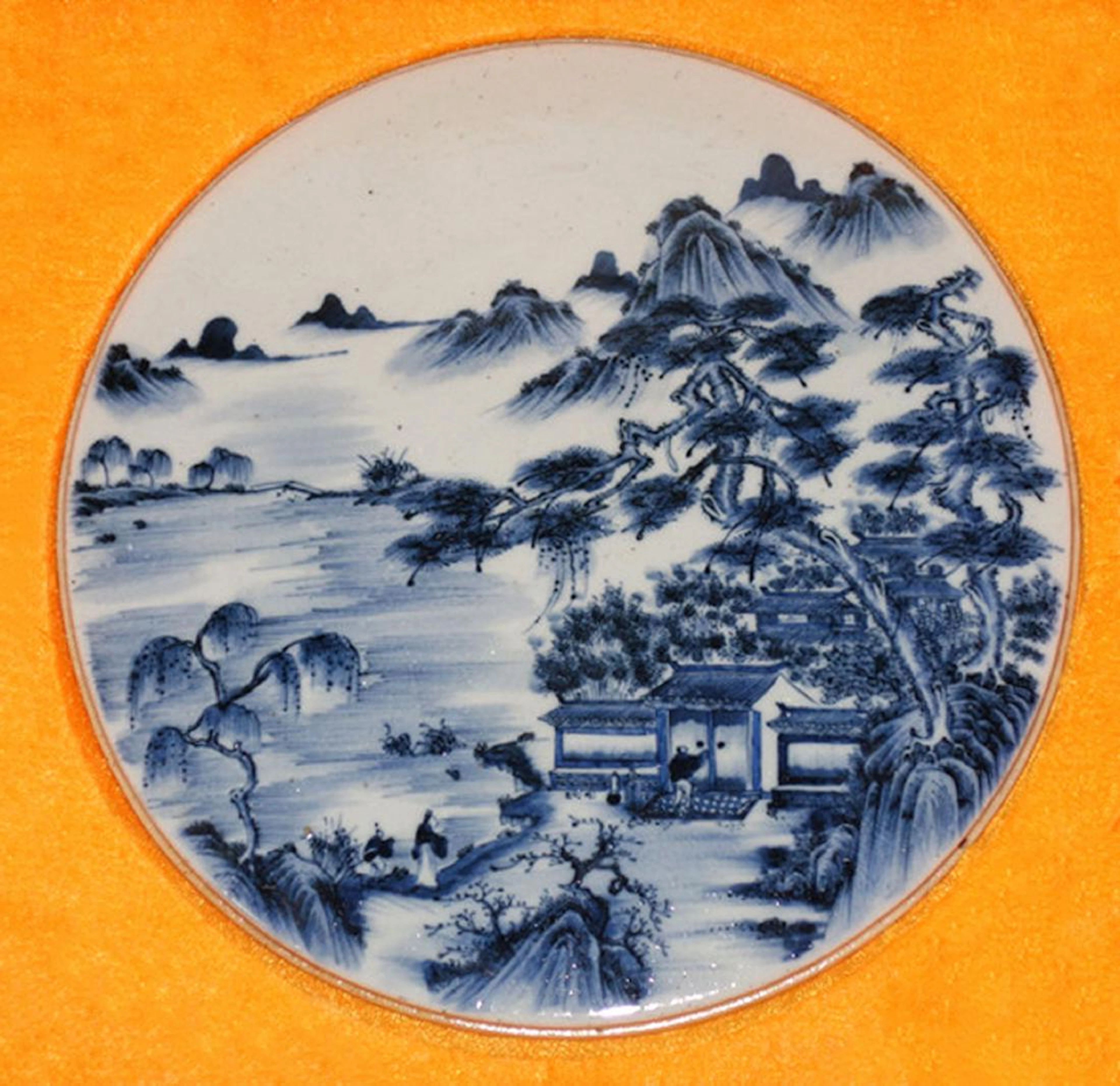 Chinese blue and white porcelain tile