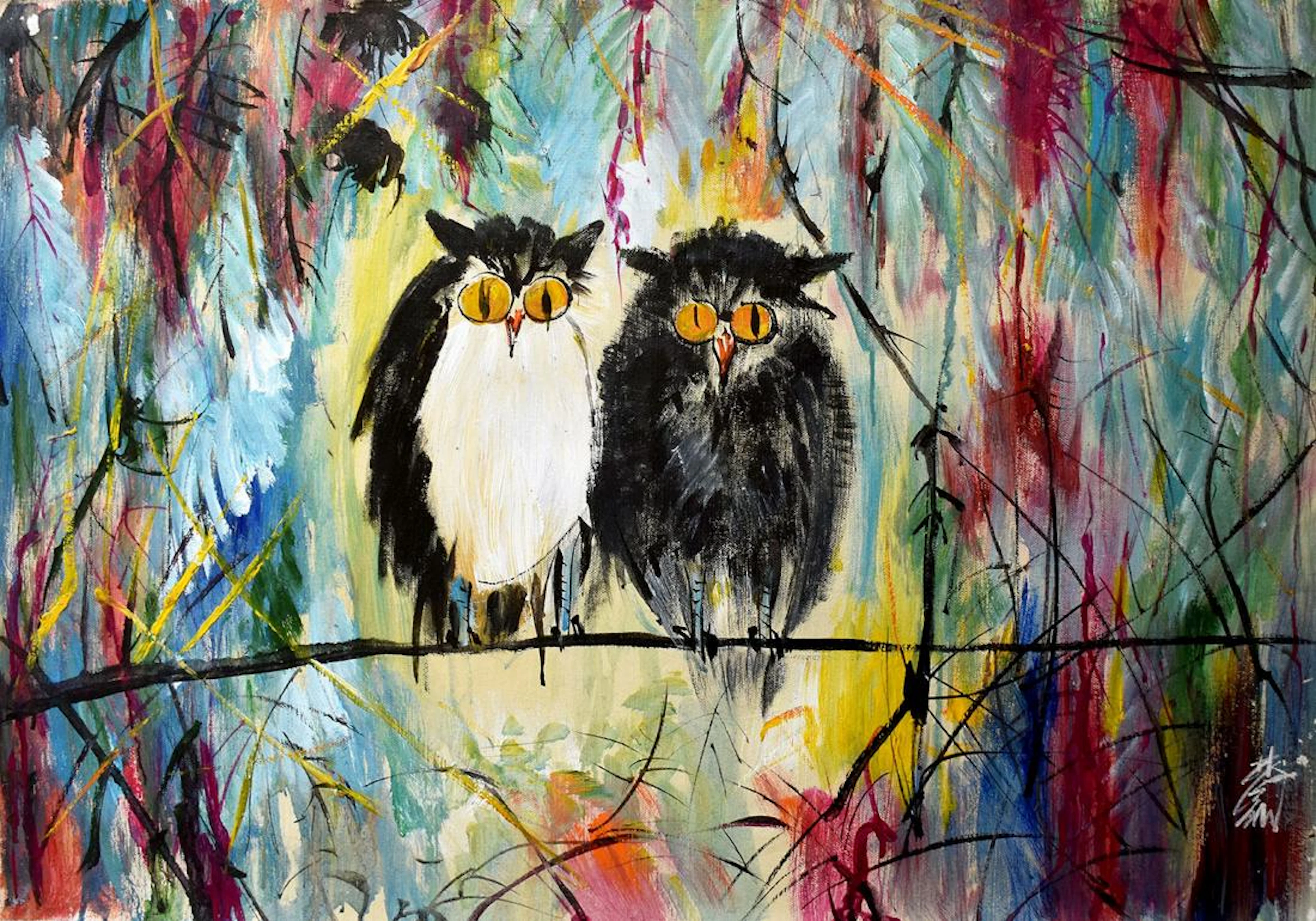 Lin fengmian (1900-1991) | owls