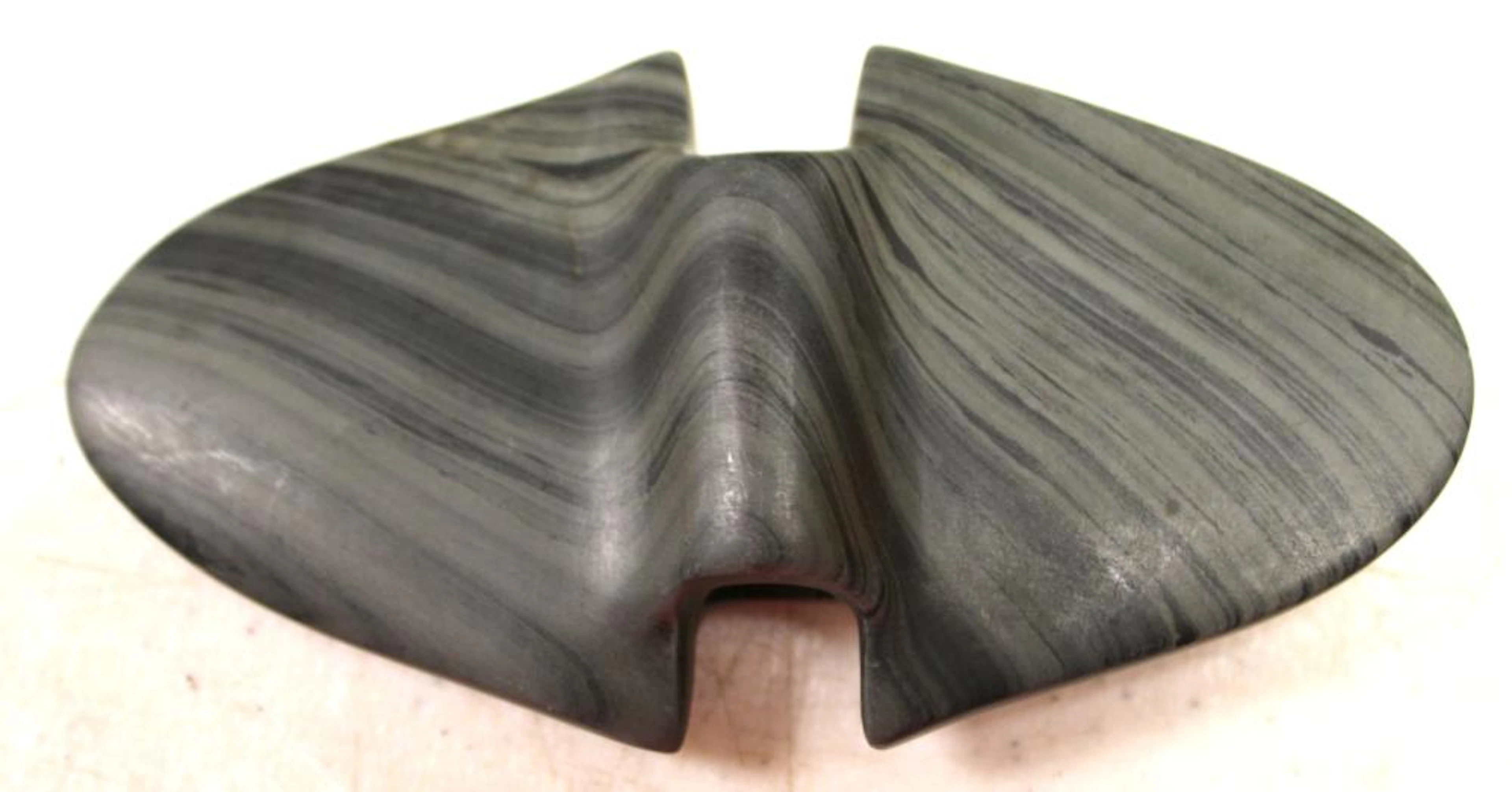 4 1/8" Banded Slate Wing Bannerstone, Crawford County, Ohio Collectio