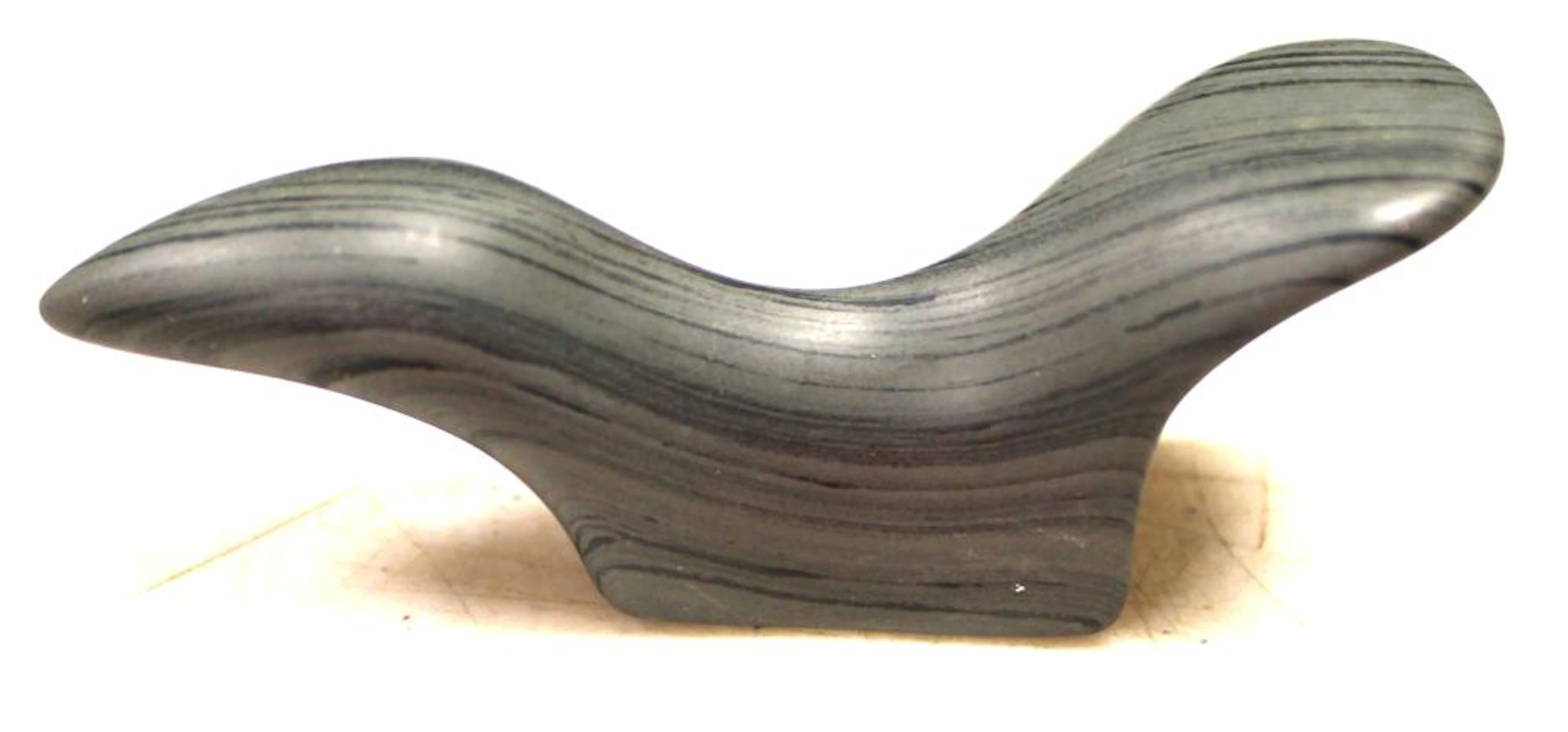 3 1/8" Banded Slate Fantail Birdstone, Crawford County, Ohio