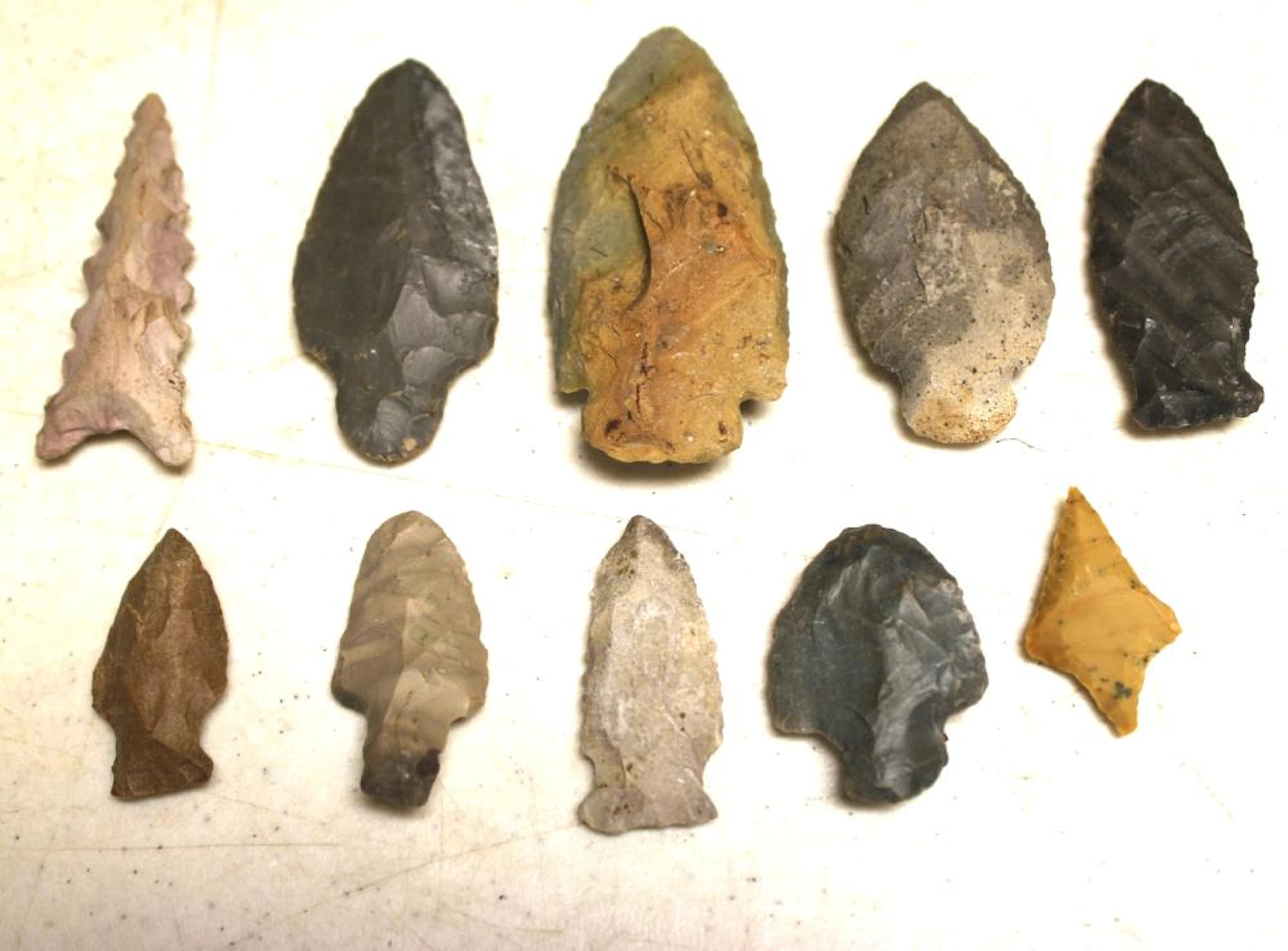 Ten Arrowheads, Ohio Collectio