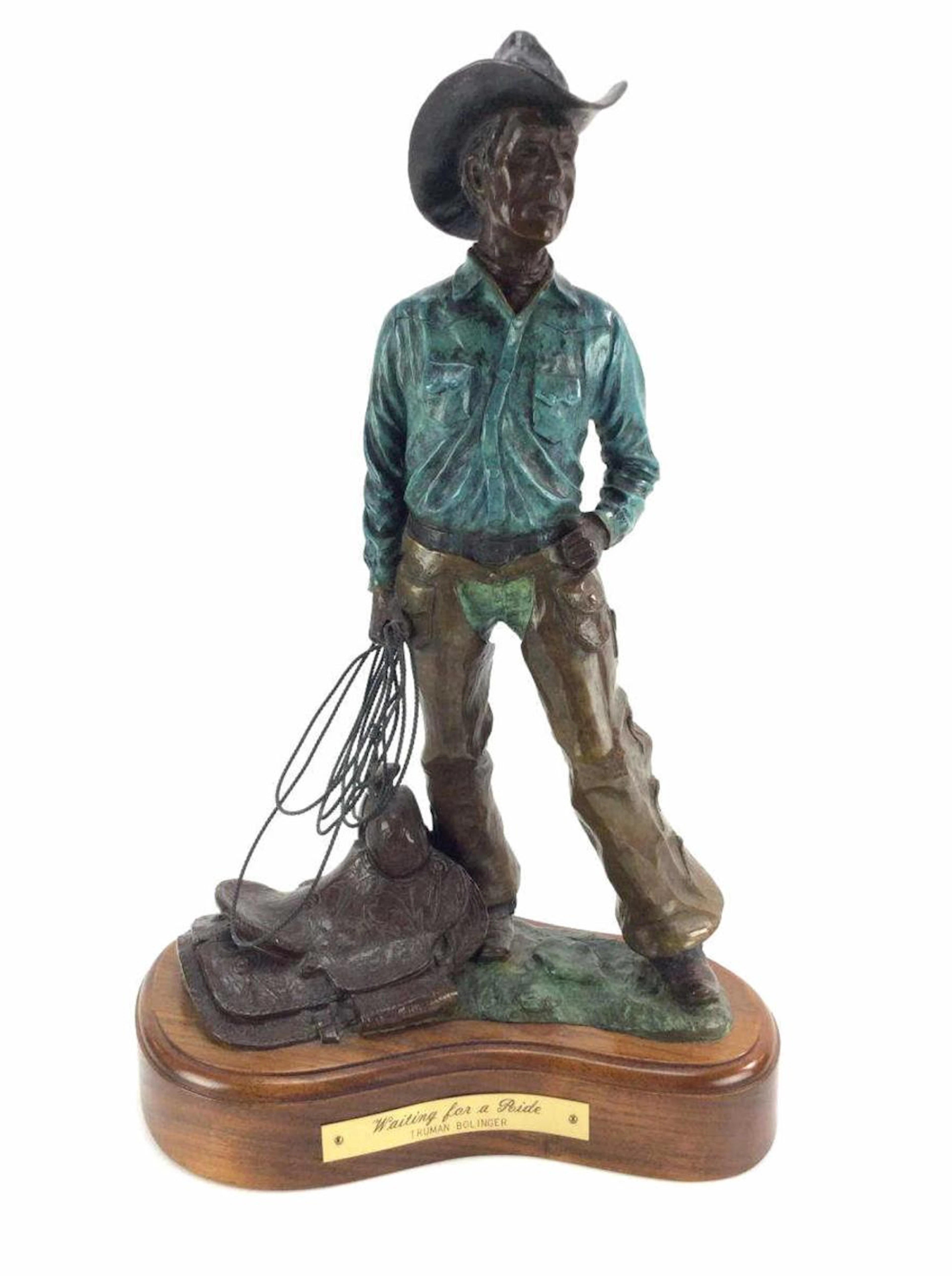 Truman Bolinger 'Waiting for a Ride' Bronze