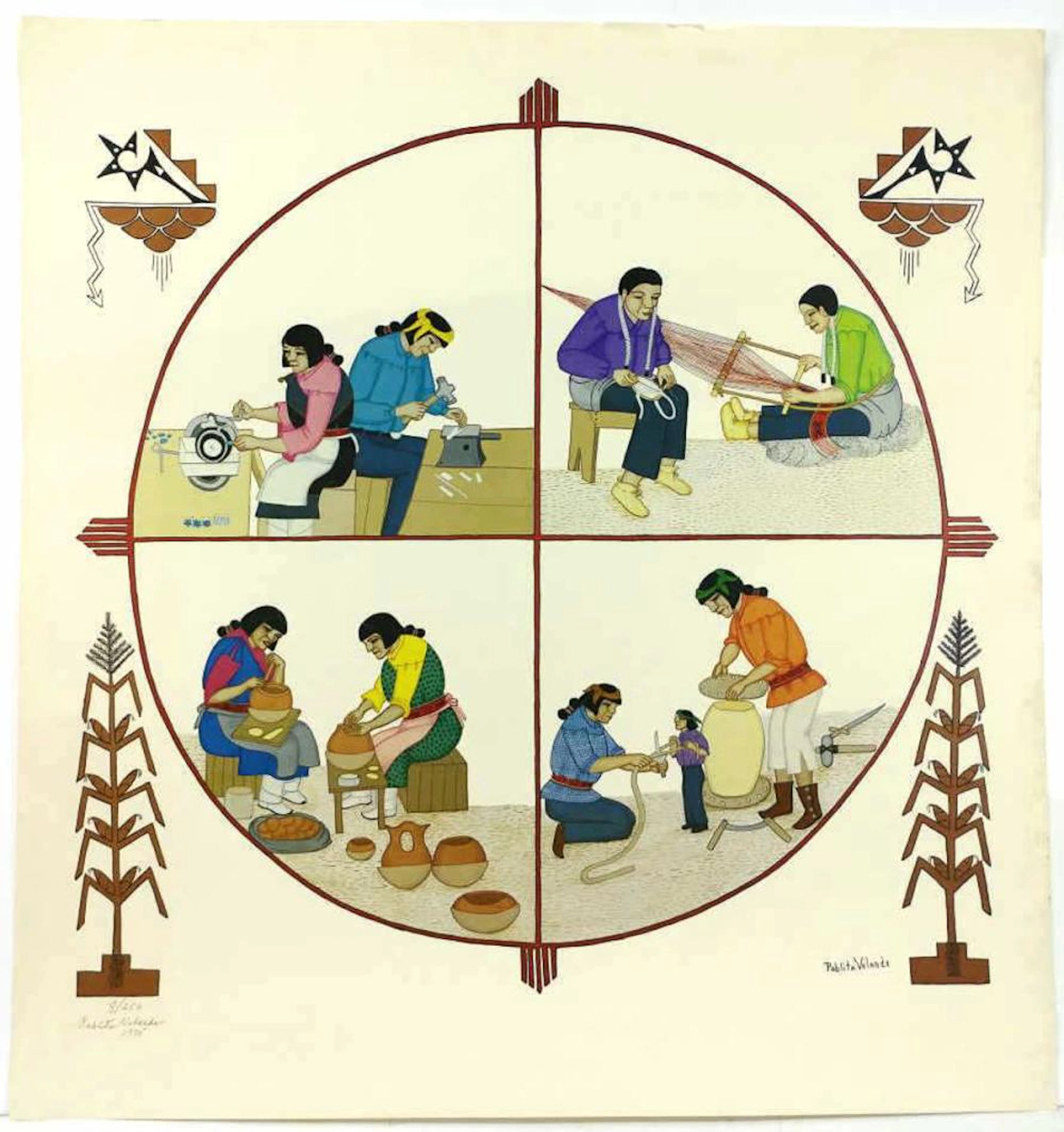 Pablita Velarde, Native Manufacturing Print