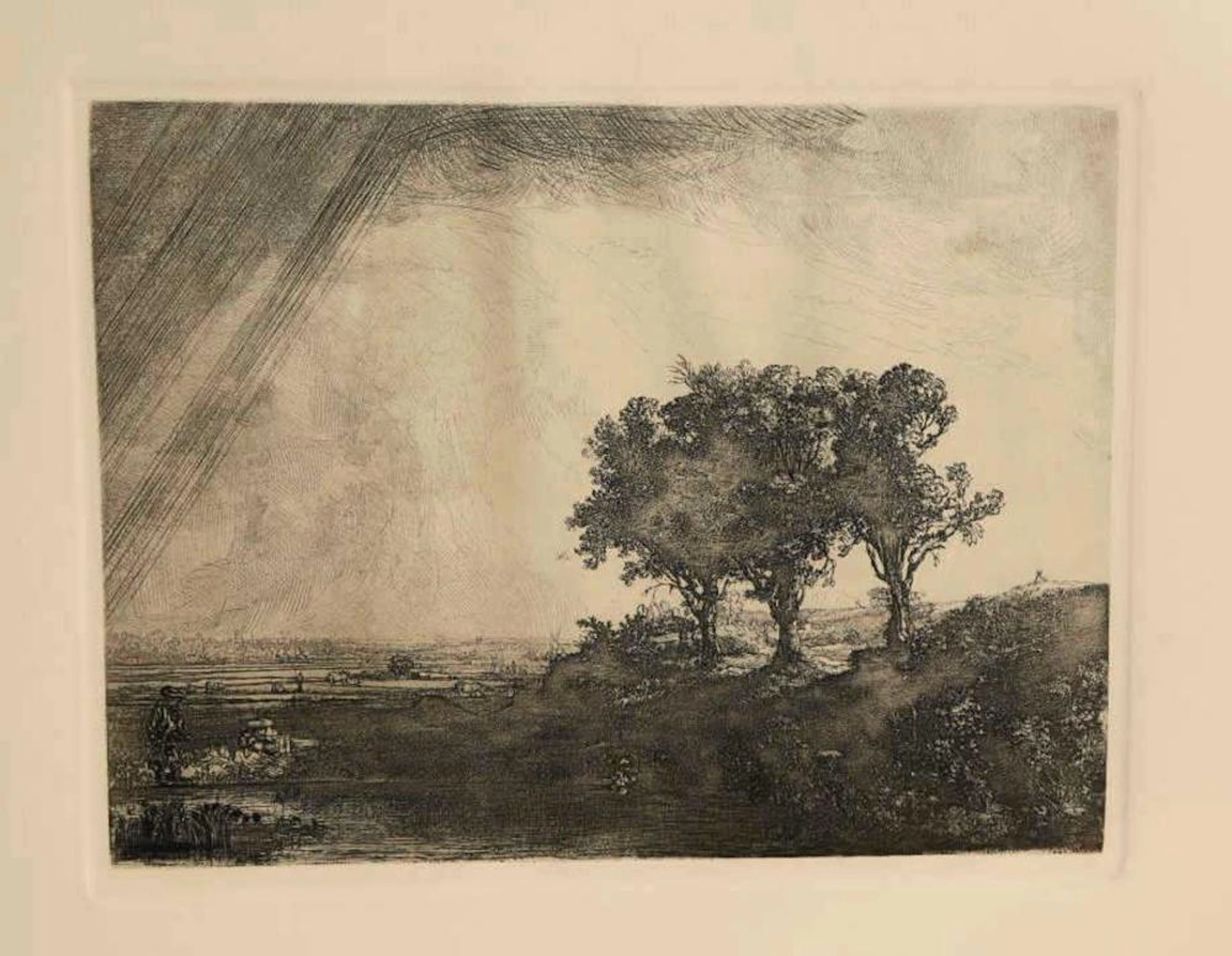 Amand Durand Rembrandt "Three Trees" Etching