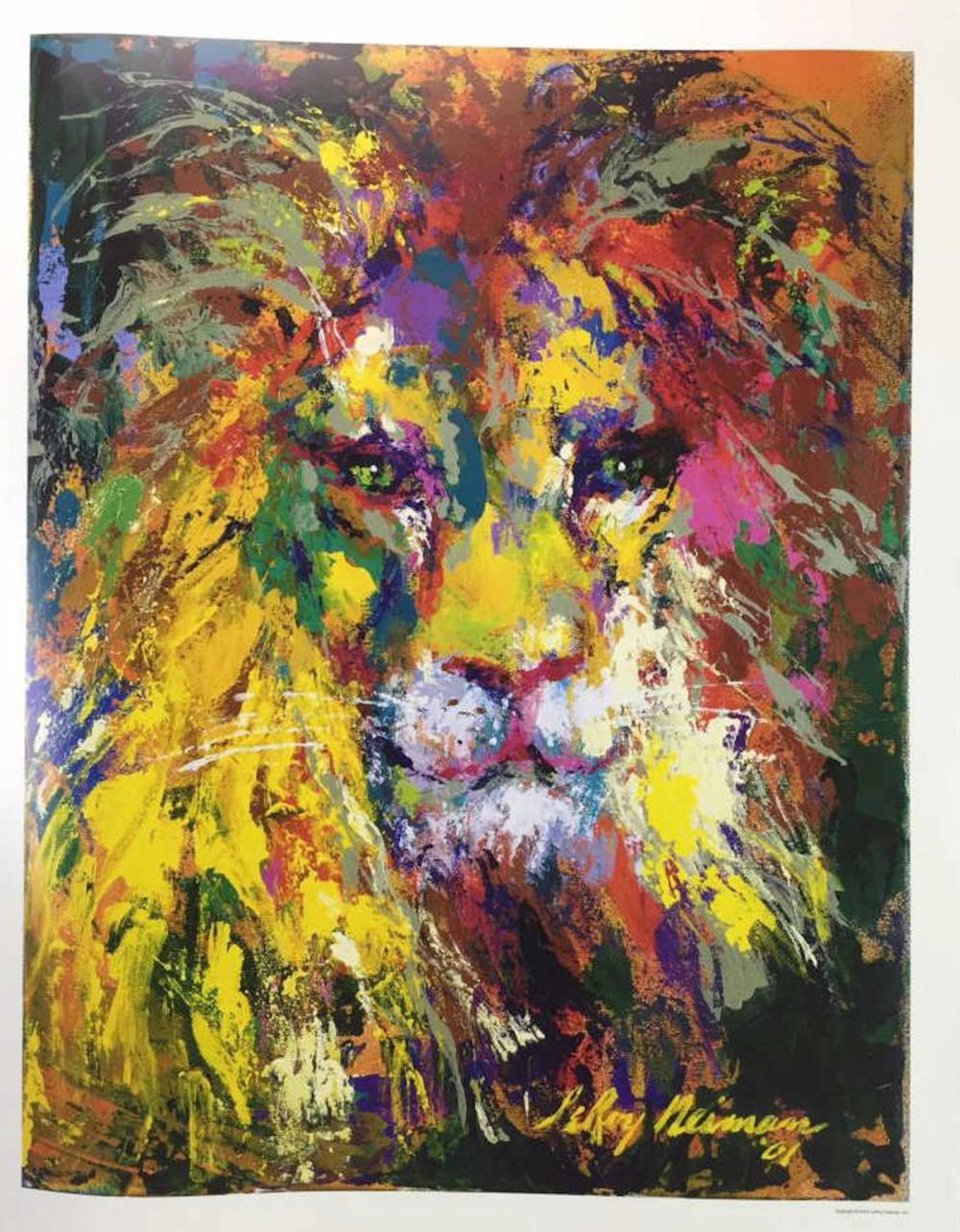 LeRoy Neiman Lion Portrait Print