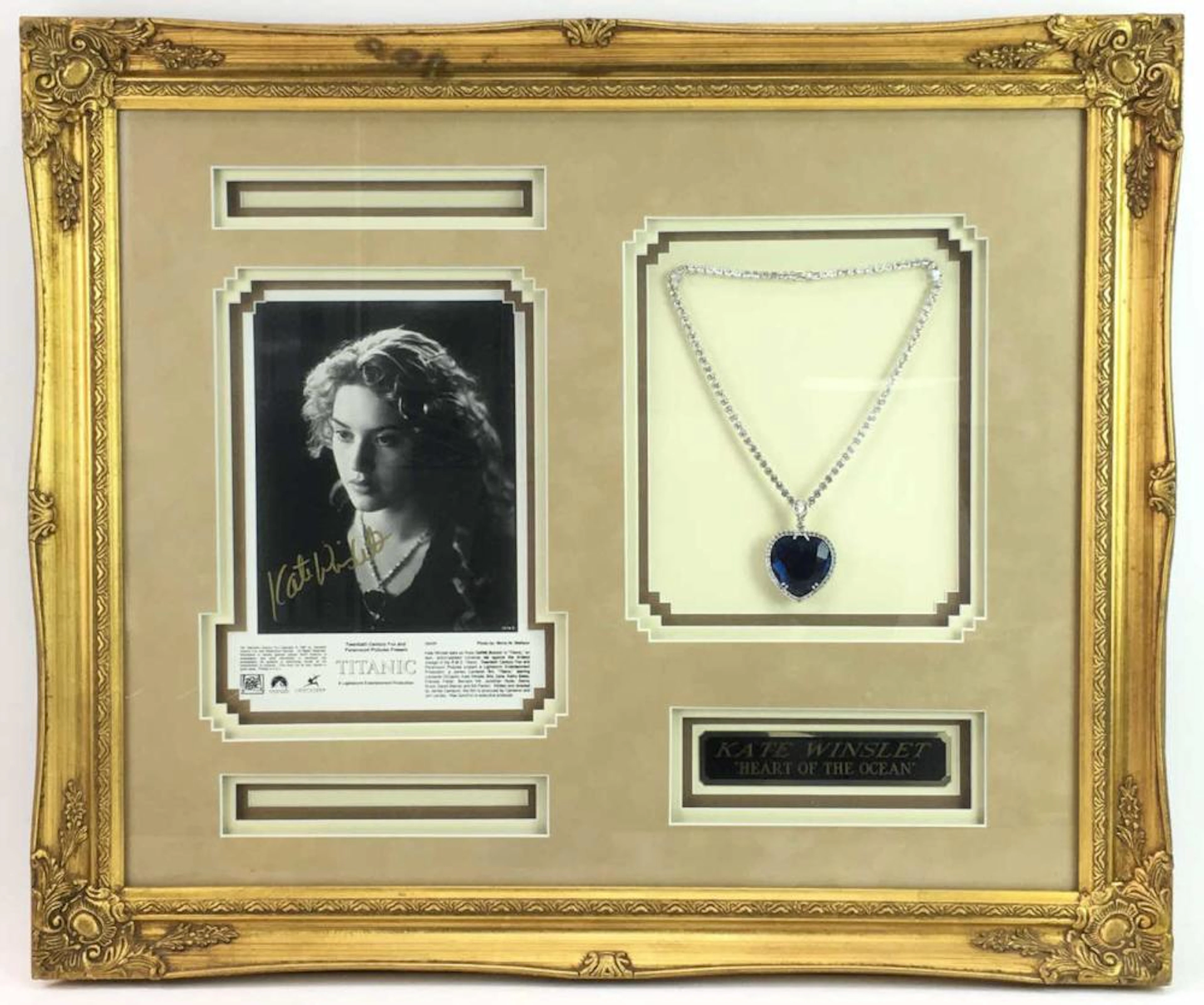 Titanic Signed Photo & Necklace