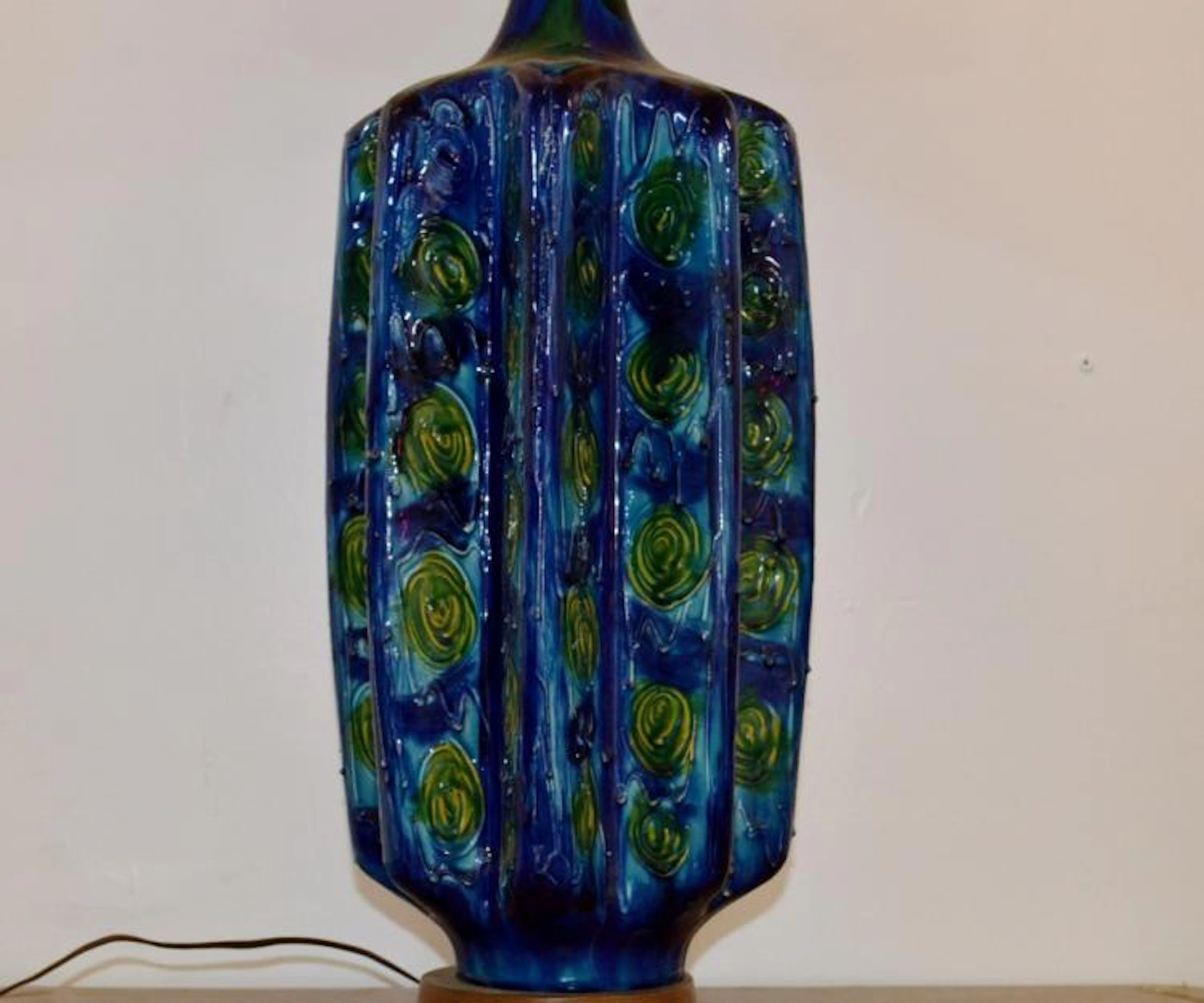 Mid Century Modern Lamp, Starry Night