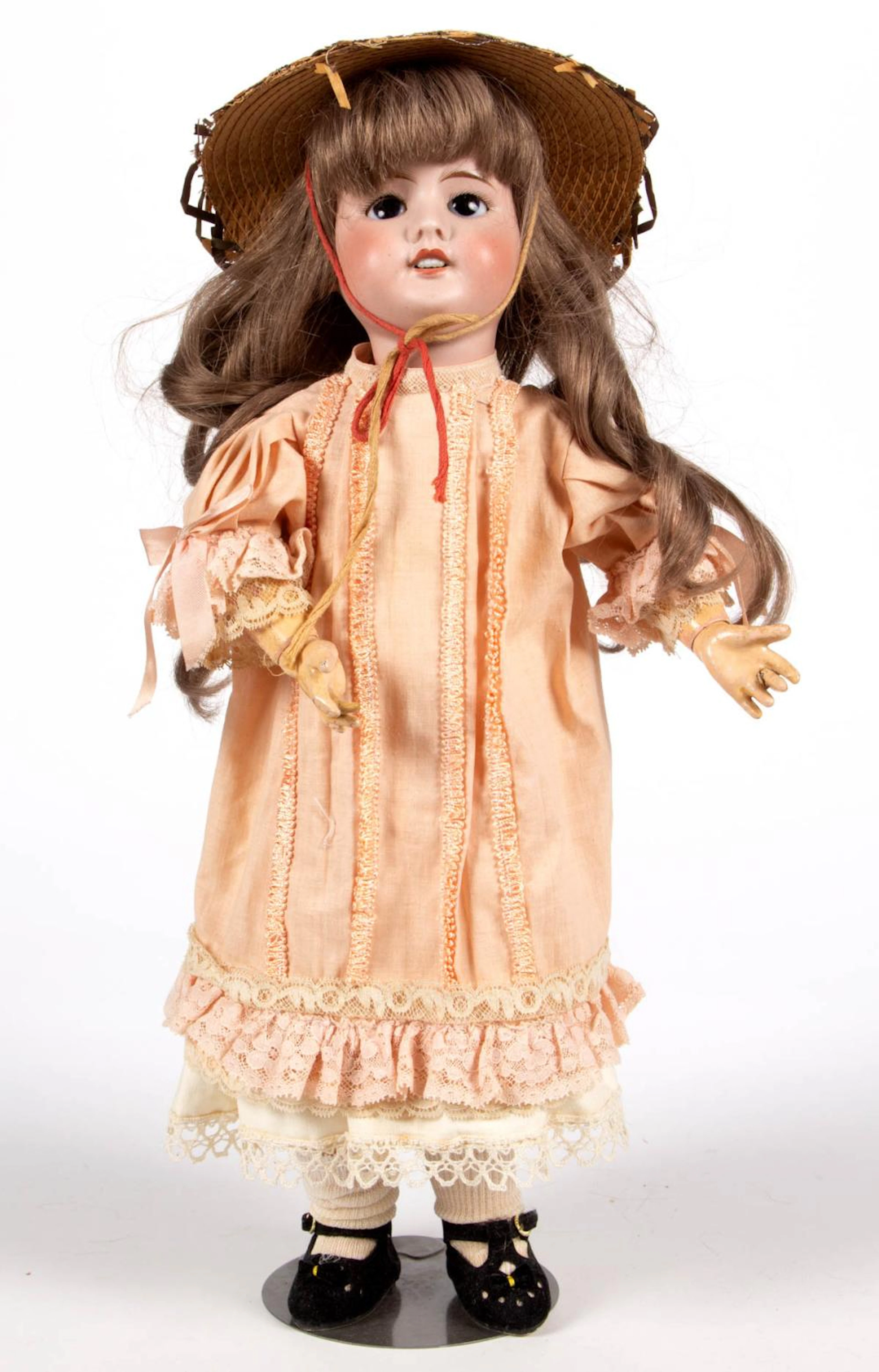 FRENCH S. F. B. J. NO. 60 BISQUE-HEAD CHARACTER GIRL DOLL