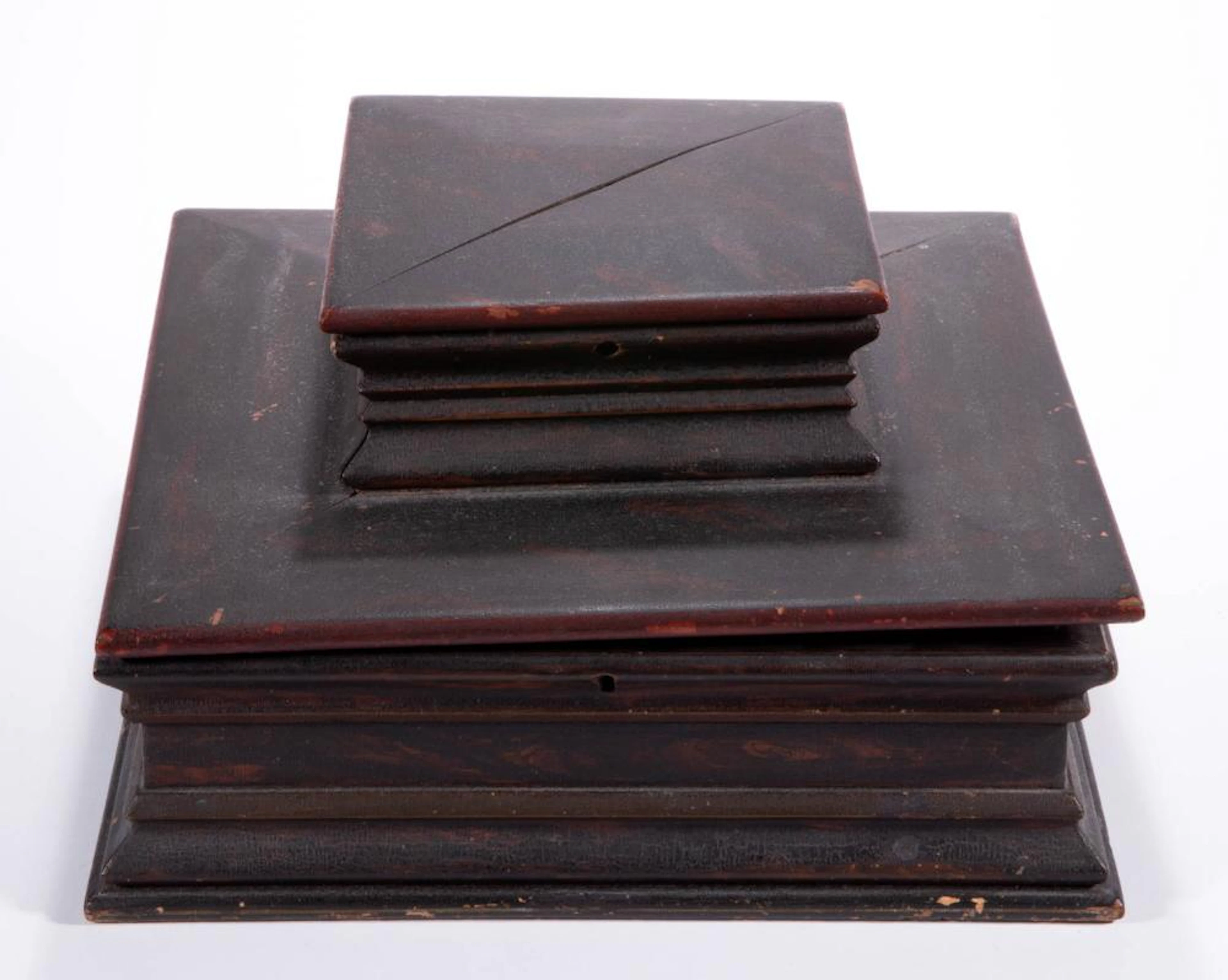 AMERICAN PAINT-DECORATED LODGE BOX