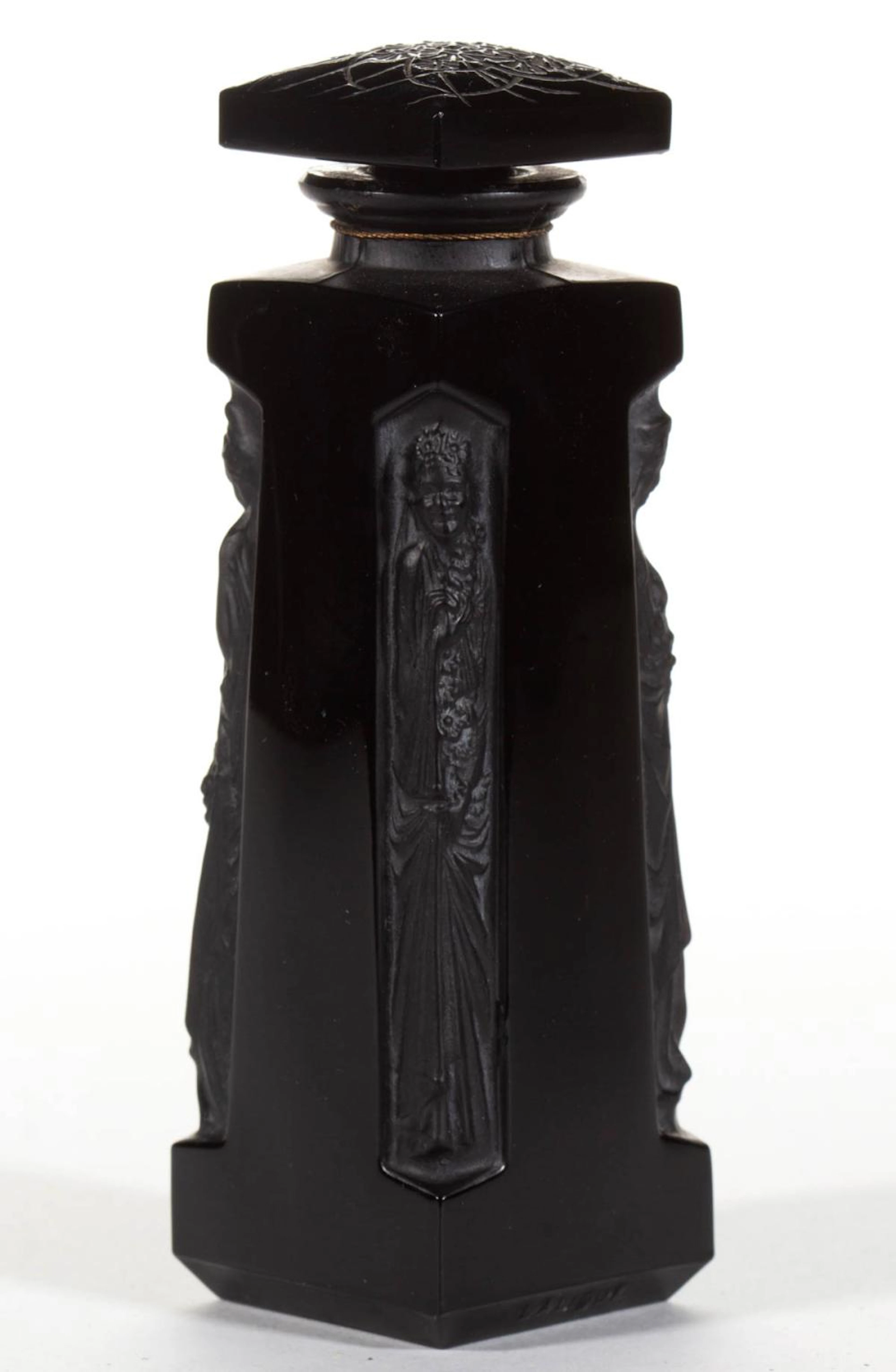 LALIQUE AMBRE D'ORSAY ART GLASS PERFUME BOTTLE