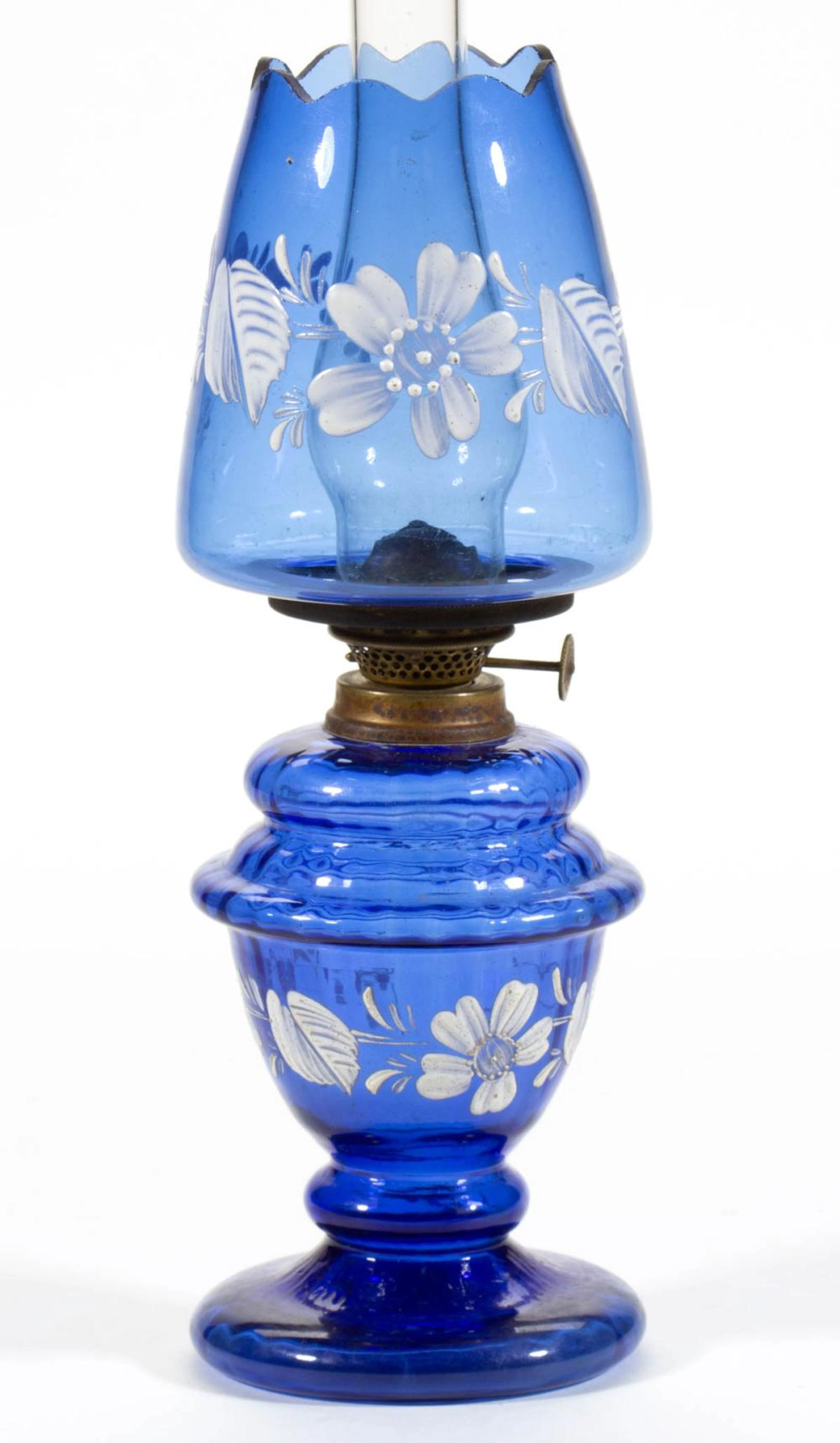VICTORIAN DECORATED RIB-OPTIC MINIATURE LAMP