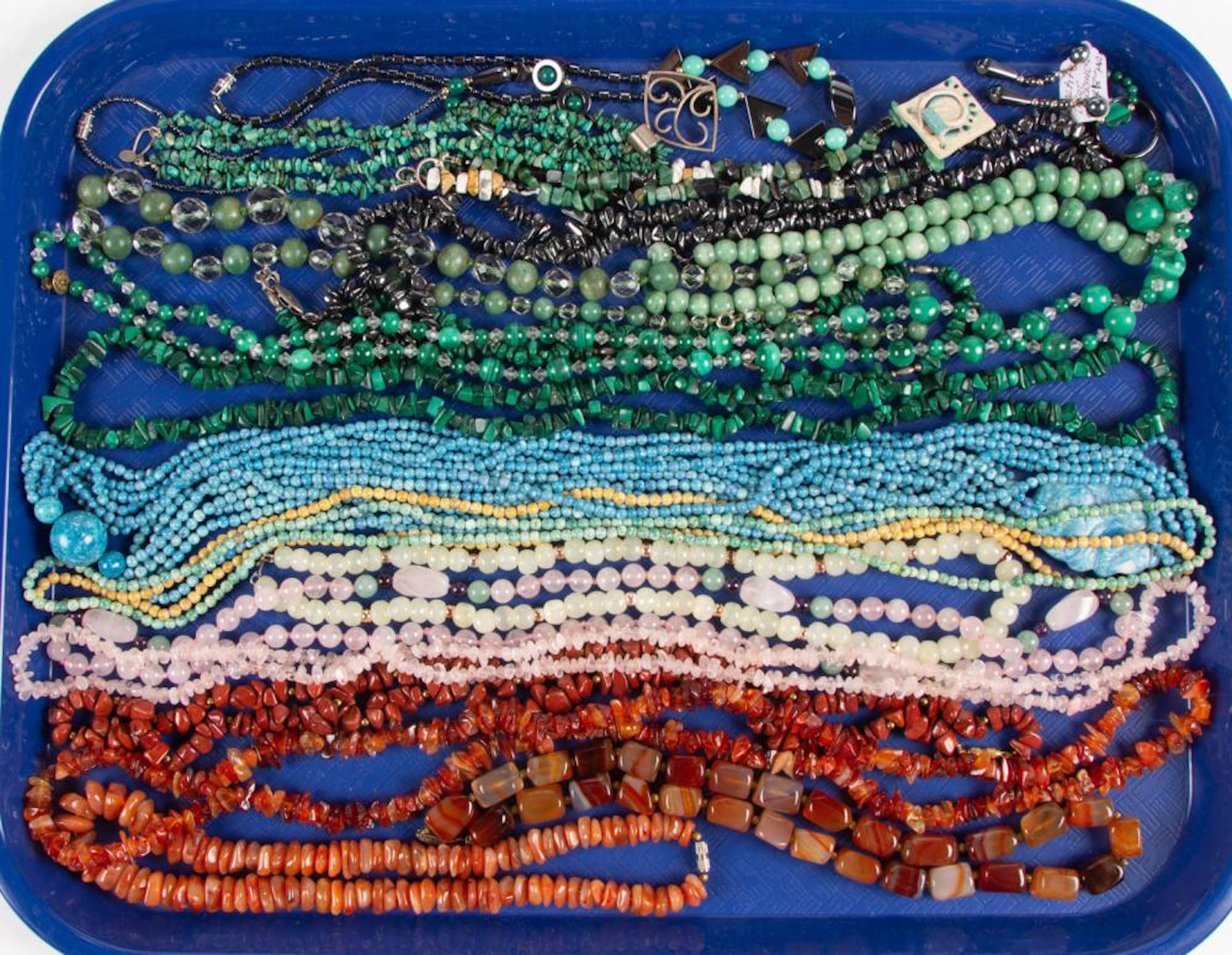 VINTAGE / CONTEMPORARY STONE JEWELRY, LOT OF 24 PIECES