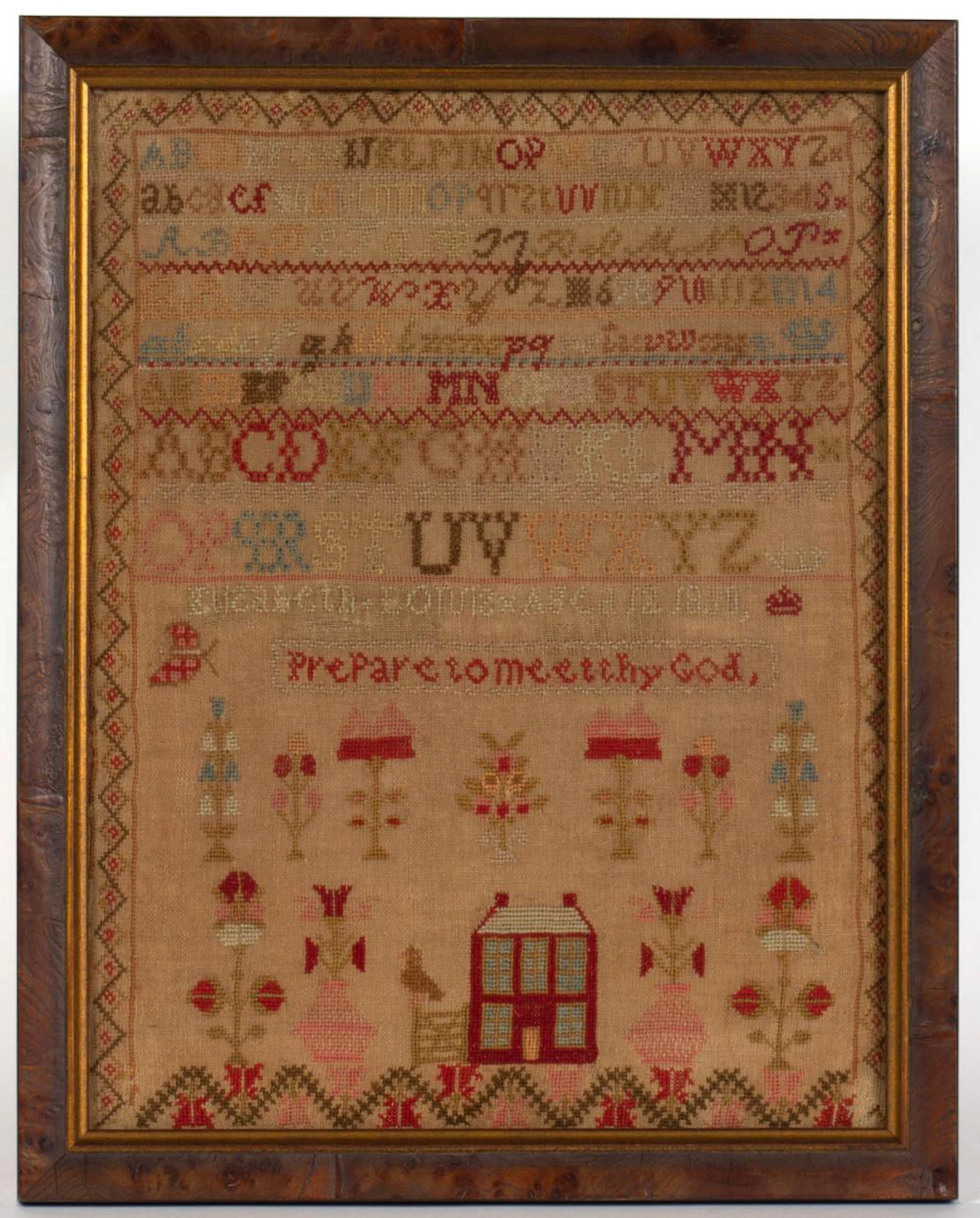 BRITISH OR AMERICAN NEEDLEWORK SAMPLER