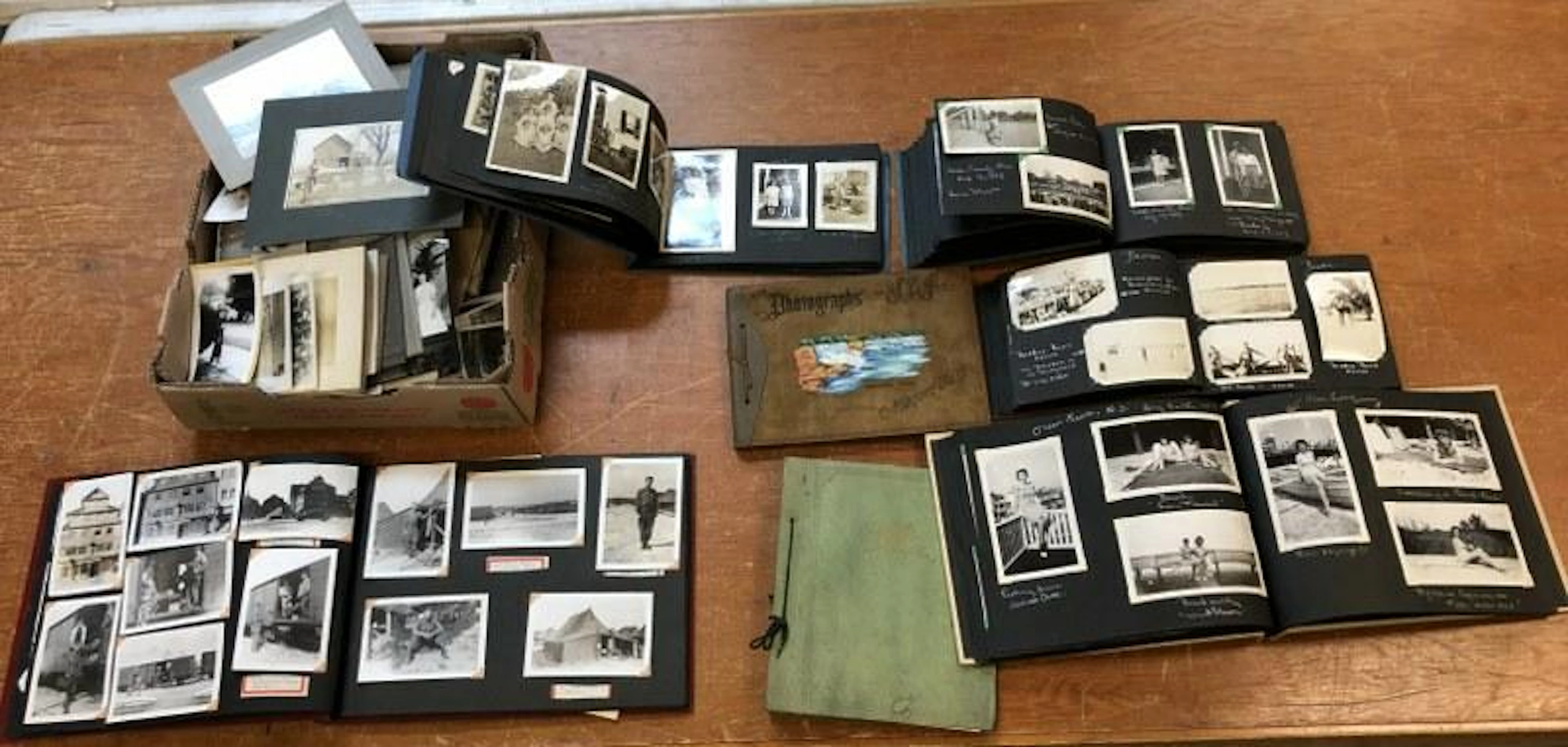 BIG LOT ESTATE PHOTOGRAPHS, INCL. (7) ALBUMS & BOX OF